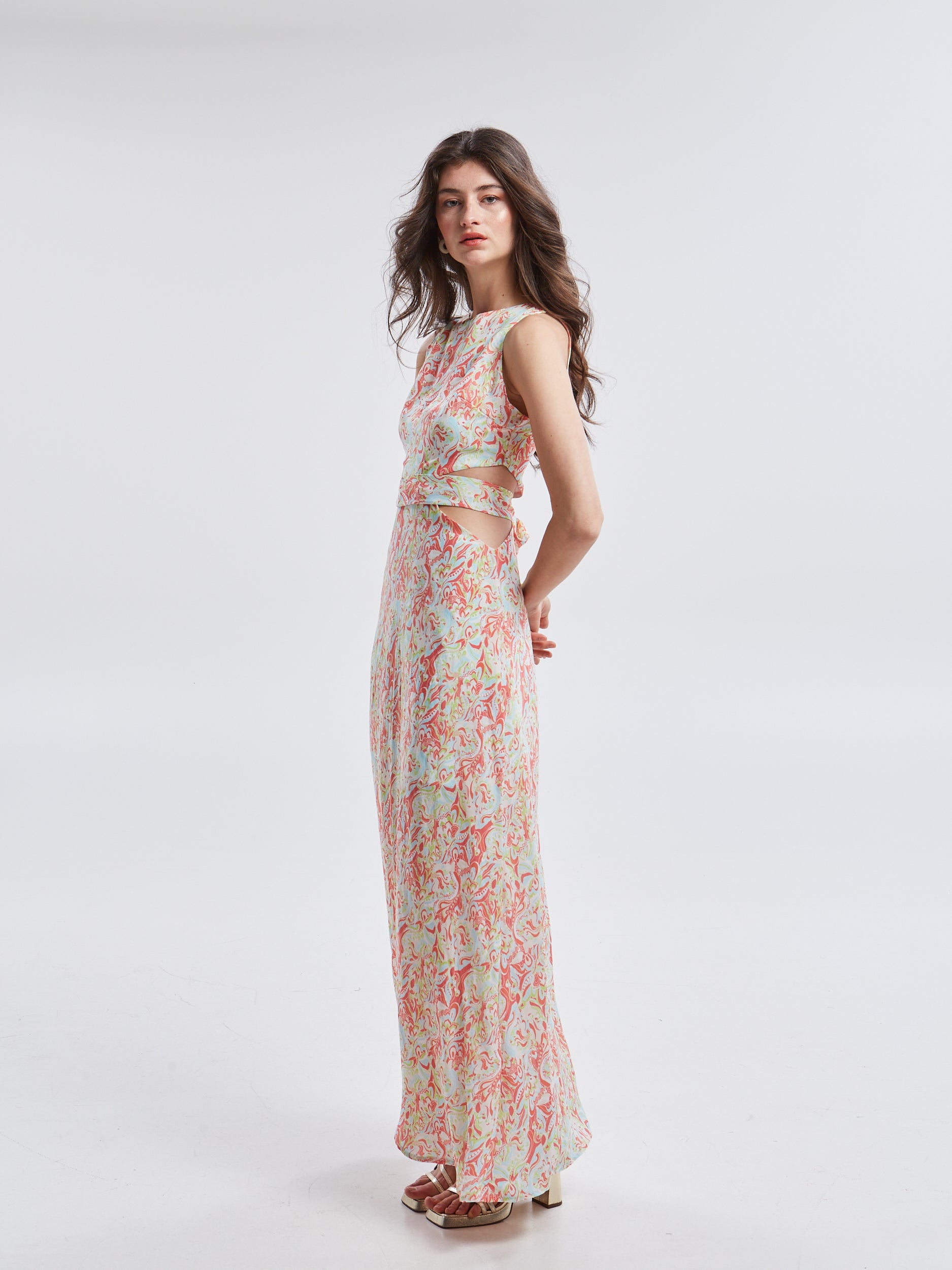 Ariselle cupro cut out dress