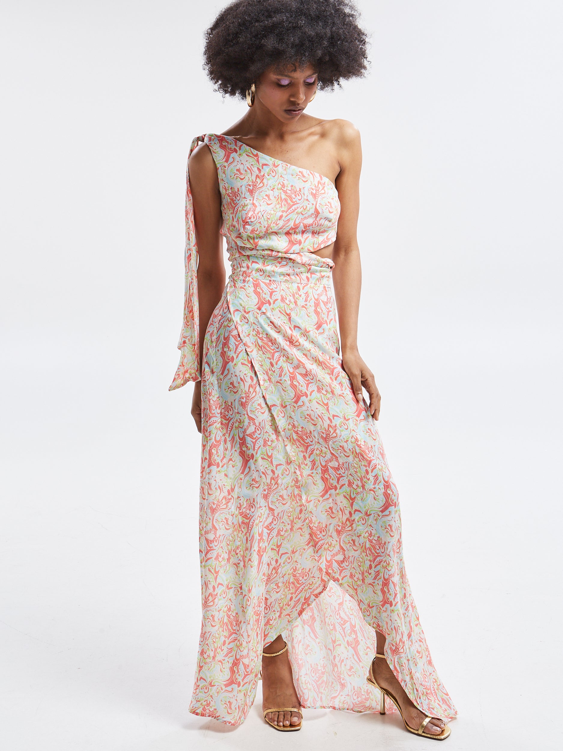 Ariselle cupro one shoulder top