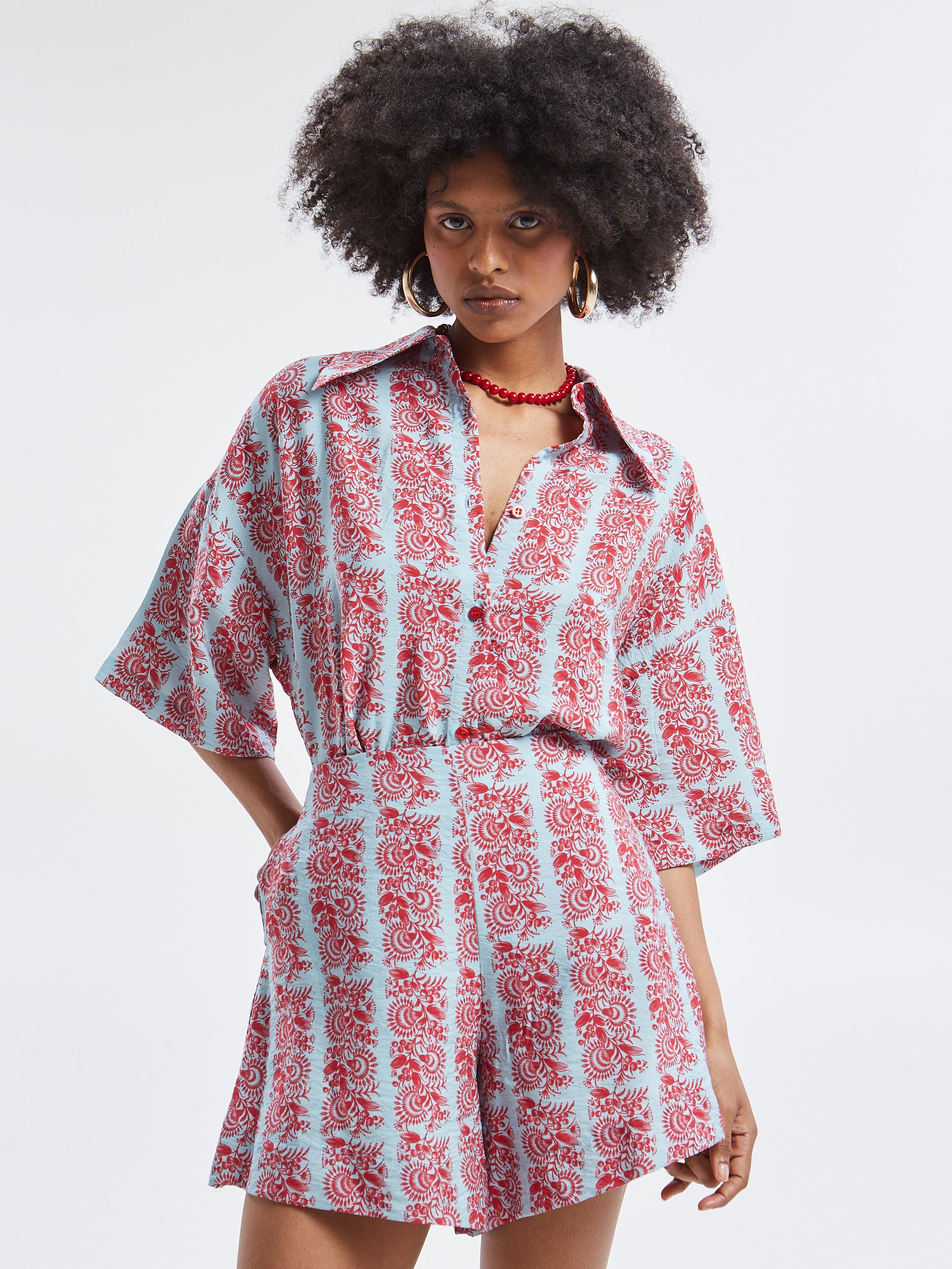 Frances rayon floral shirt