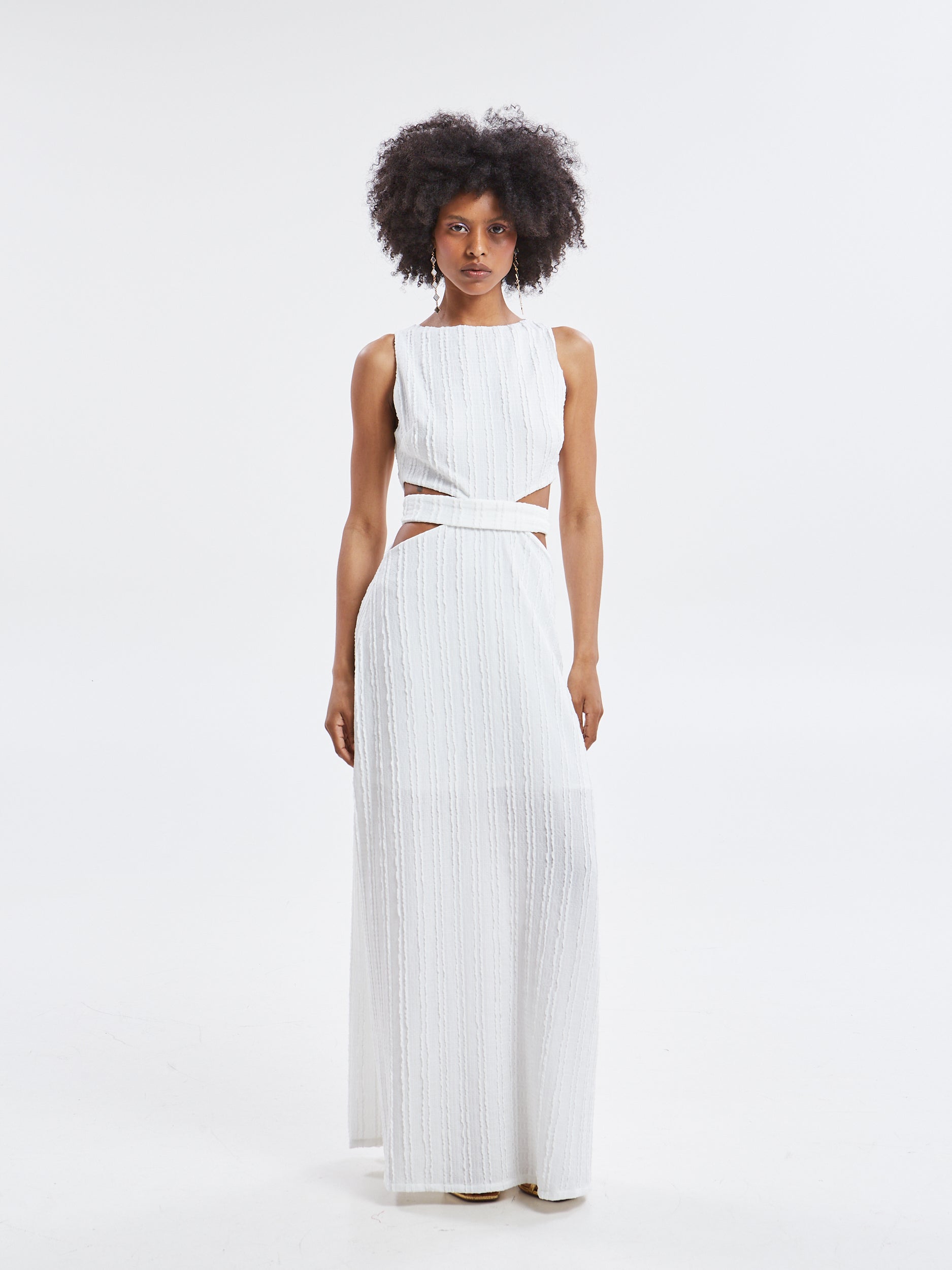 Lucina lace cut out white dress