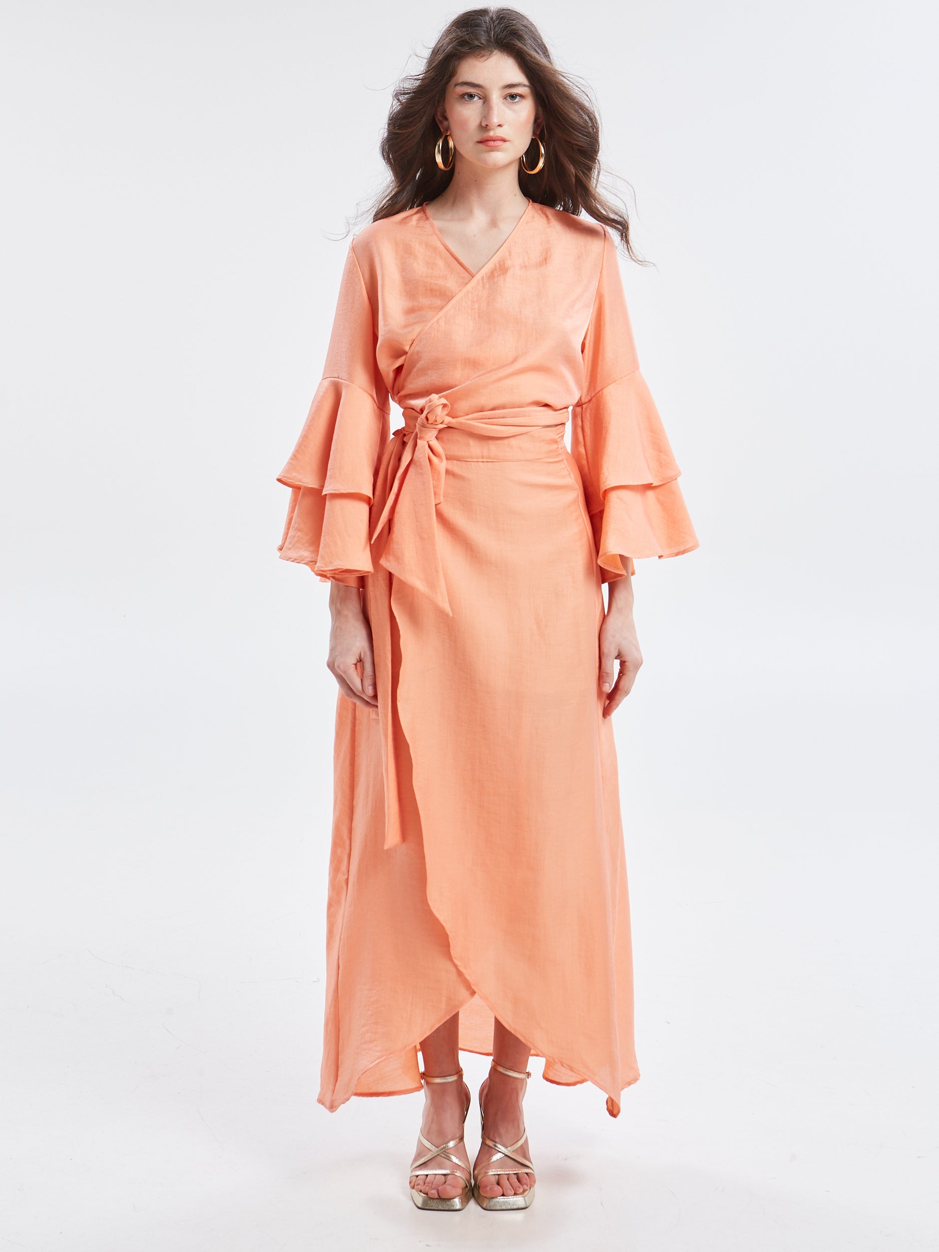 Esmee wrap orange skirt
