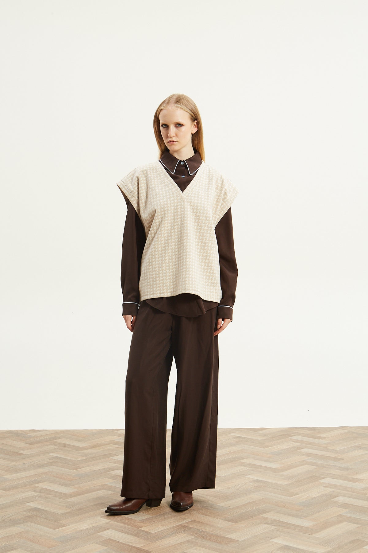 Yuna lyocell brown pants