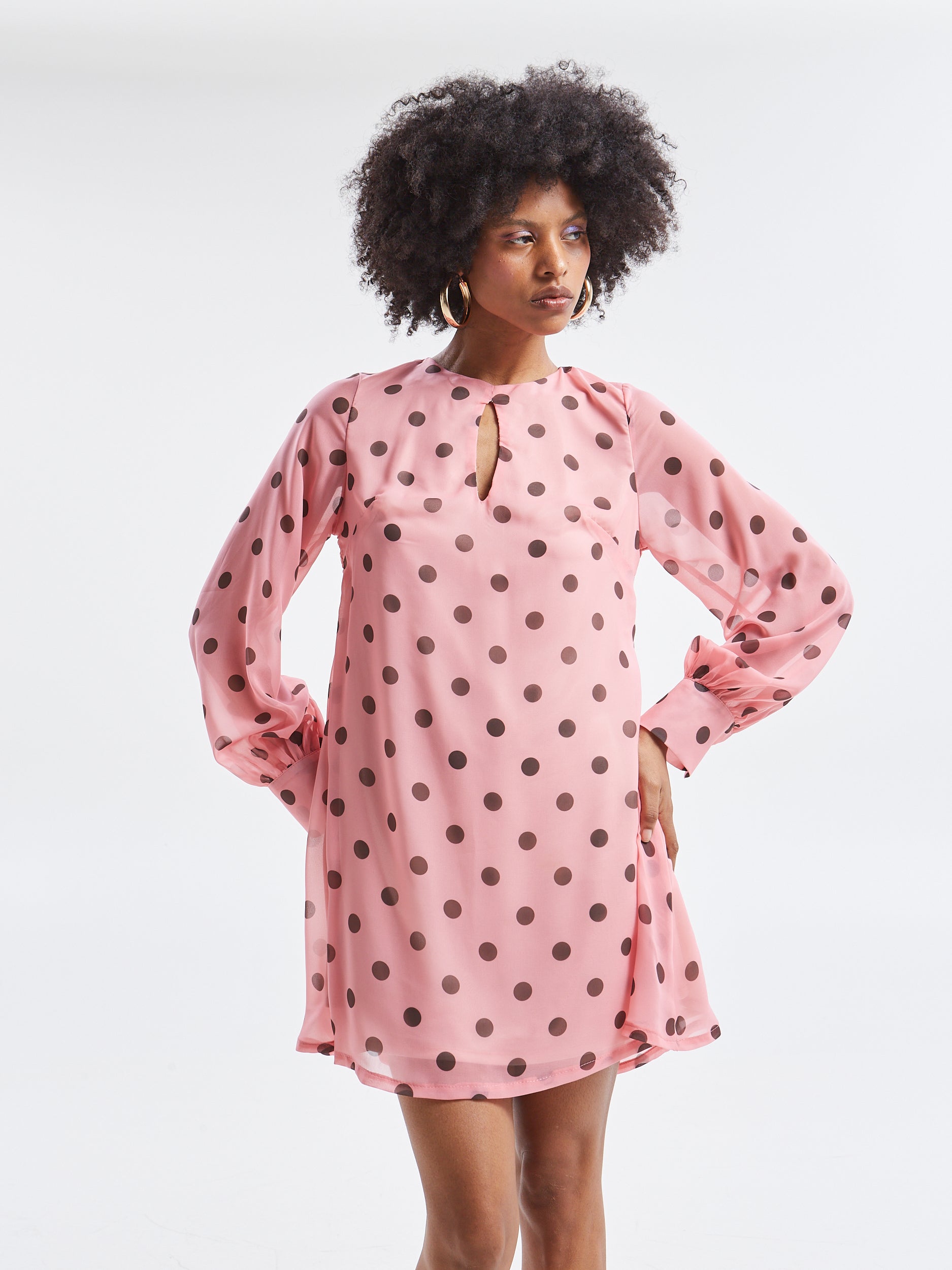 Aelia polka dot mini dress