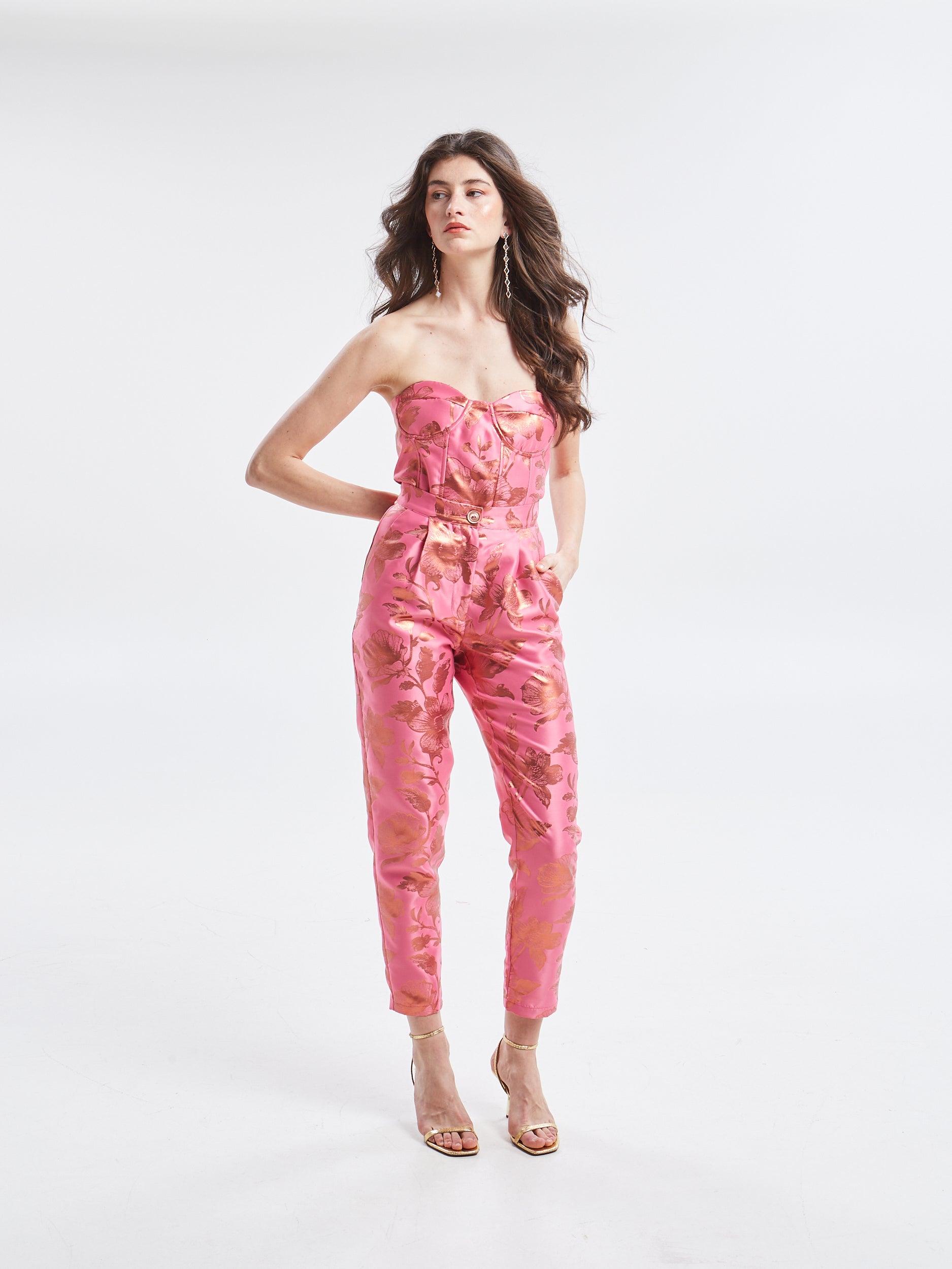 Solene brocade corset top