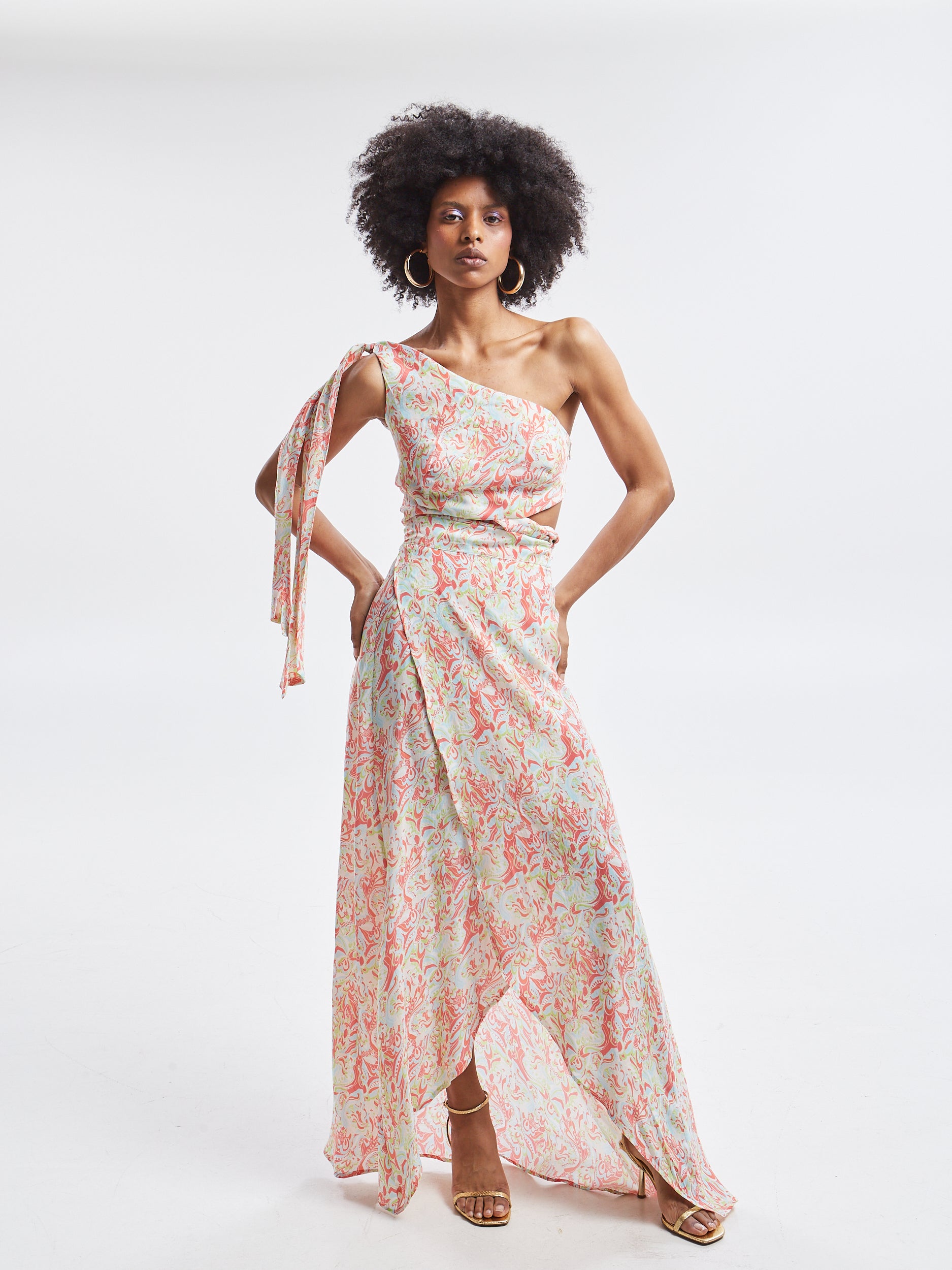 Ariselle cupro one shoulder top