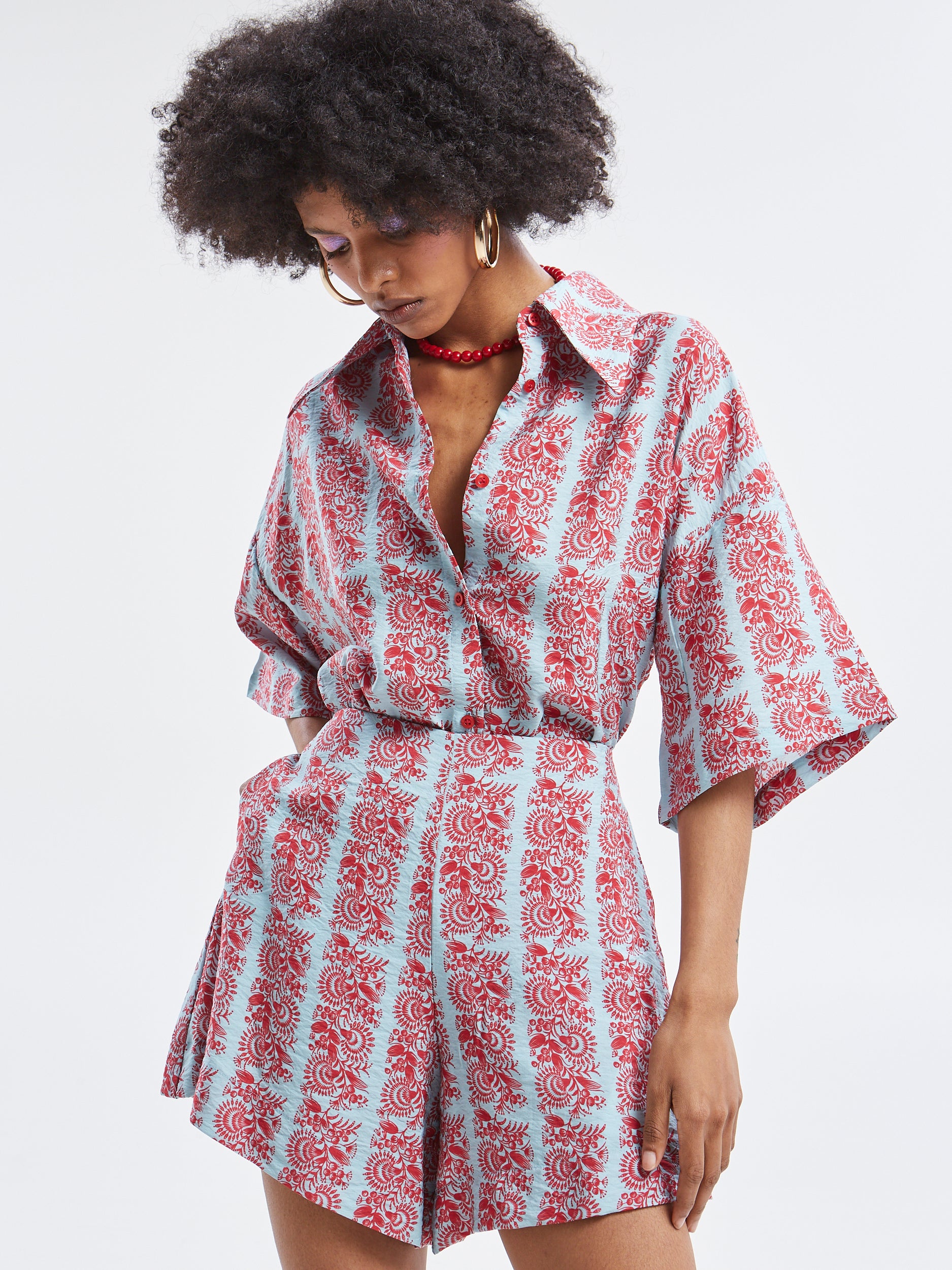 Frances rayon floral shorts