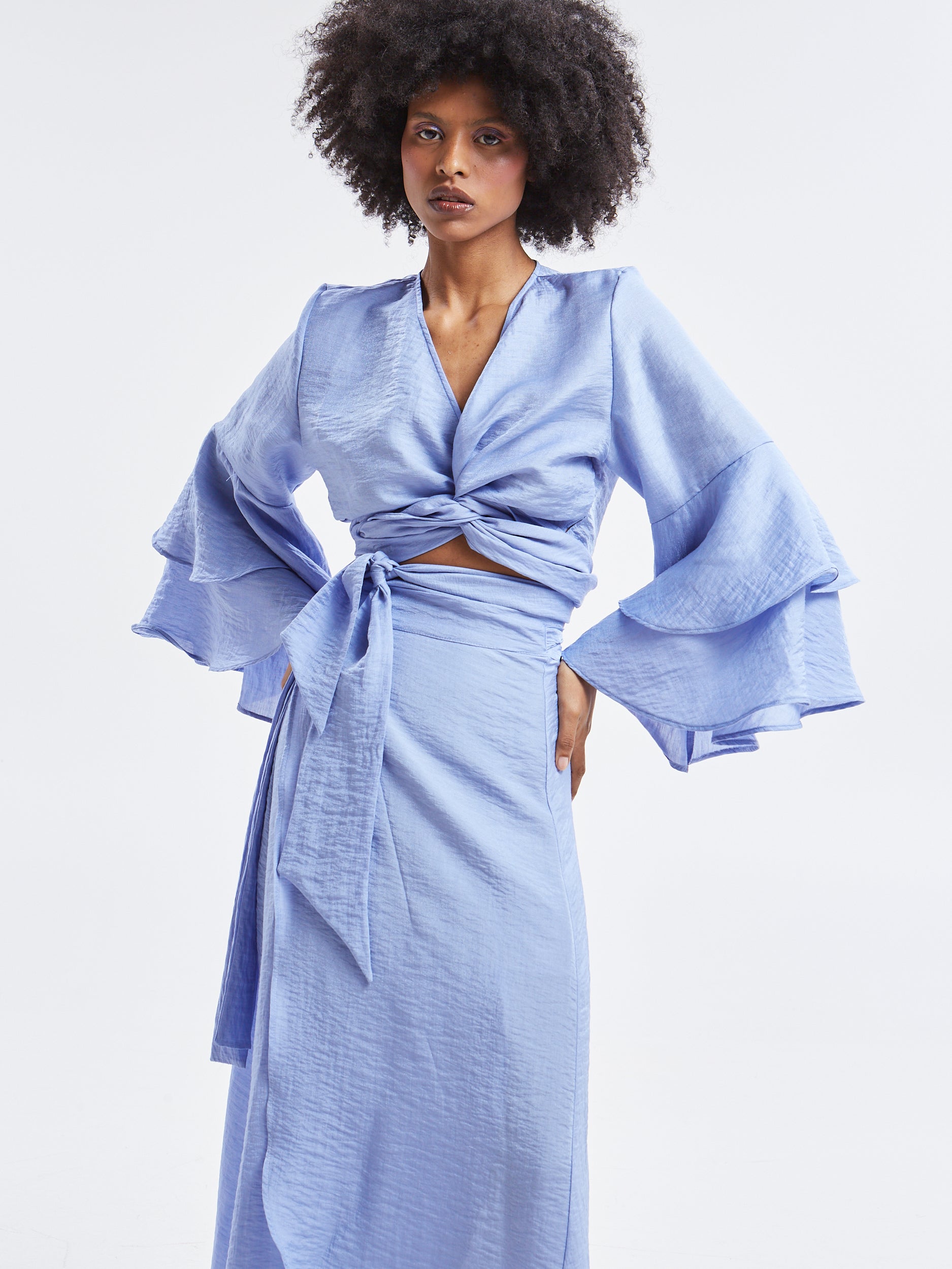 Esmee lavender wrap top