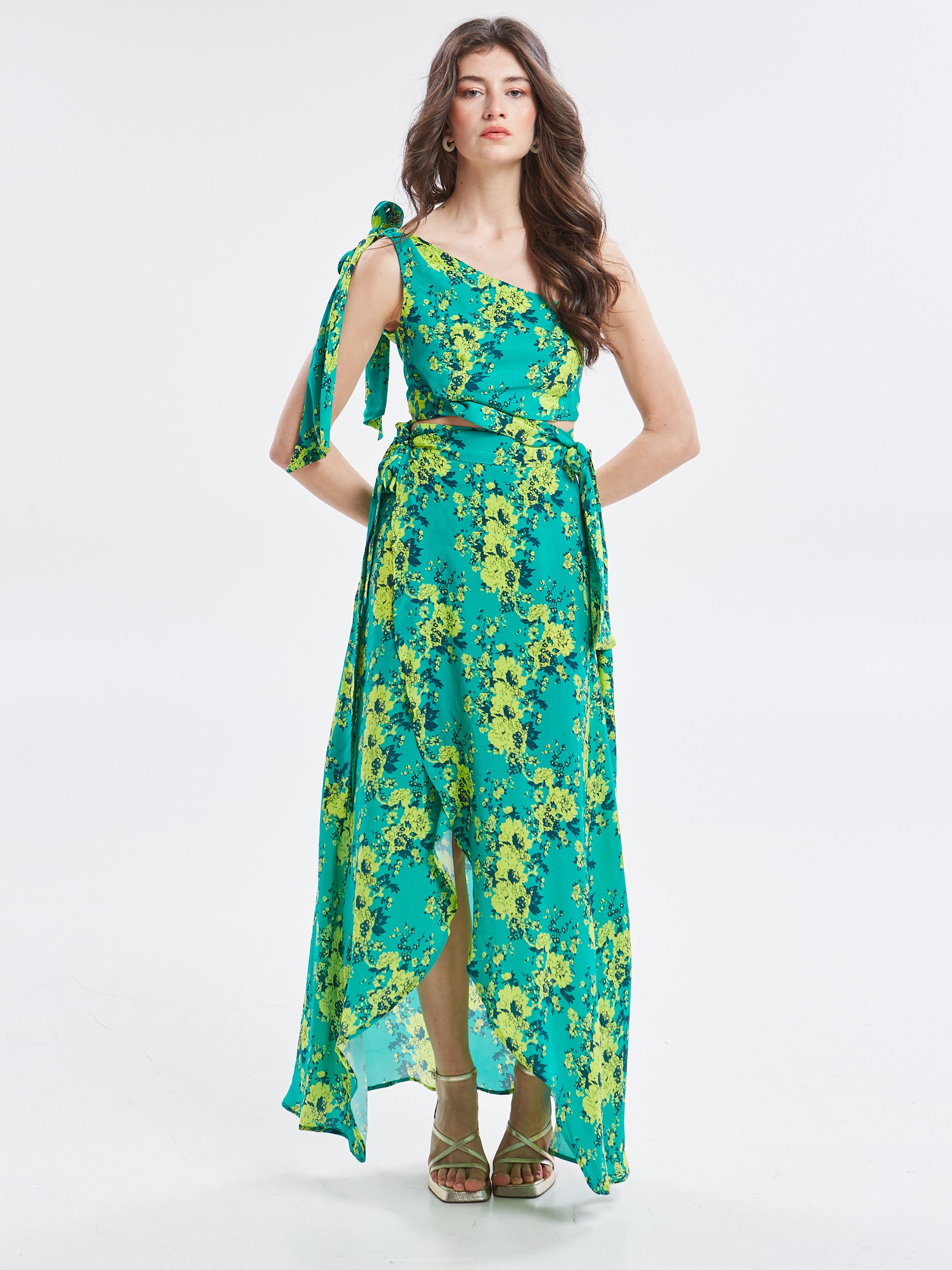 Tahlia cupro wrap skirt