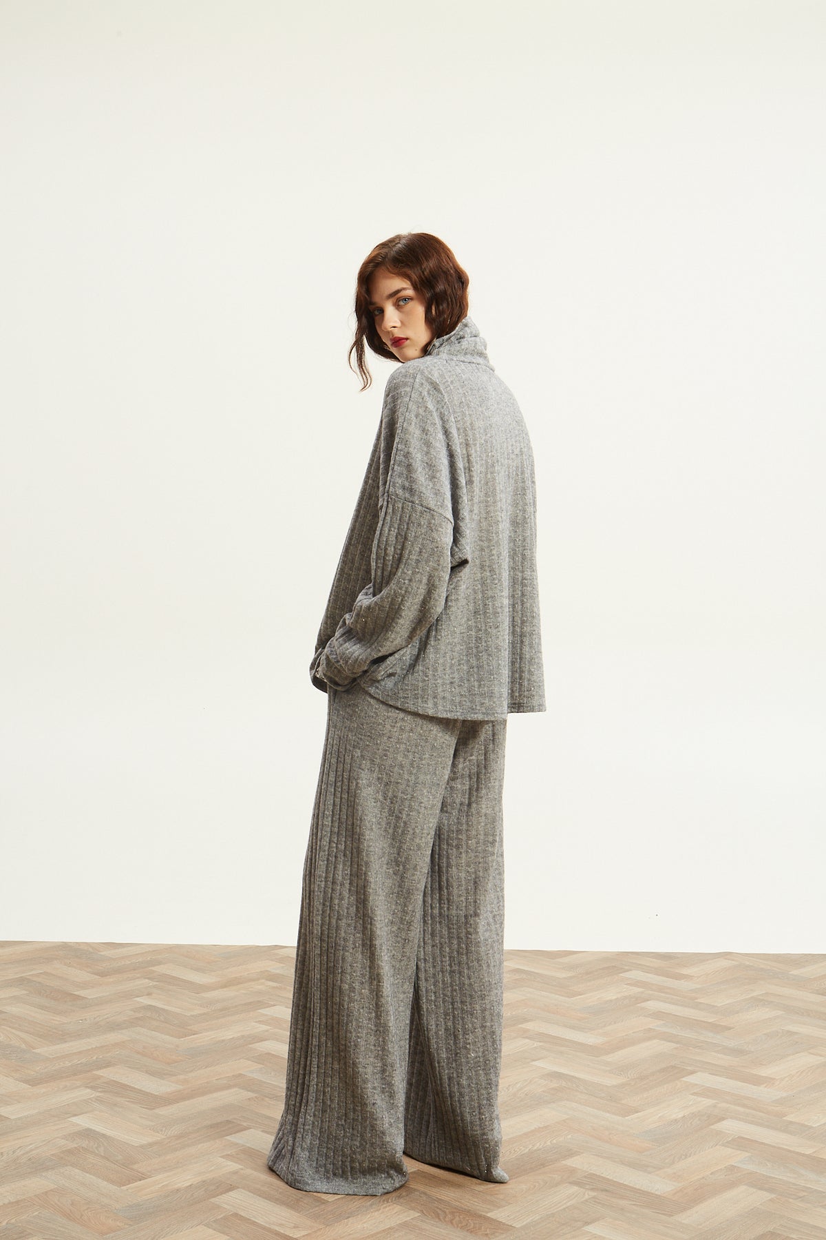 Celia knitted grey pants