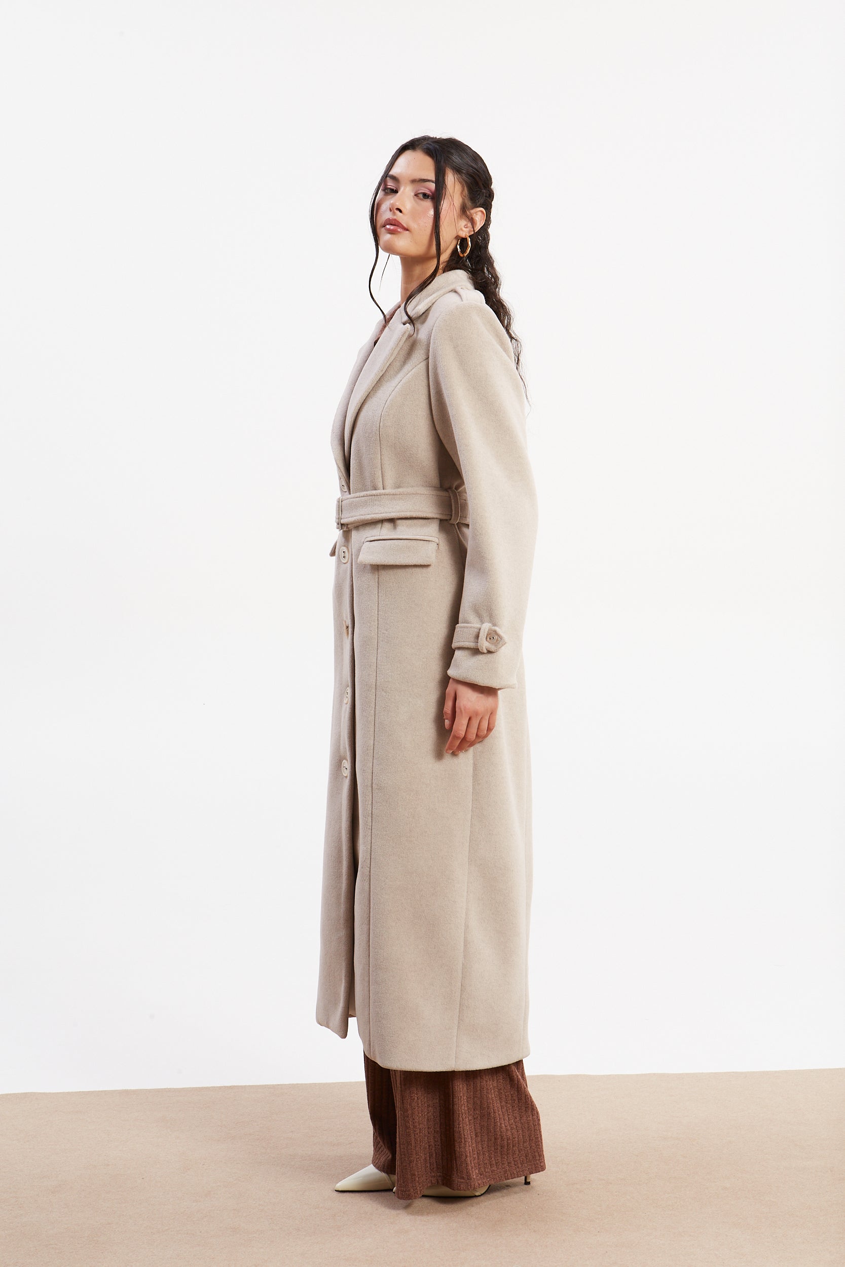 Rosa beige long coat