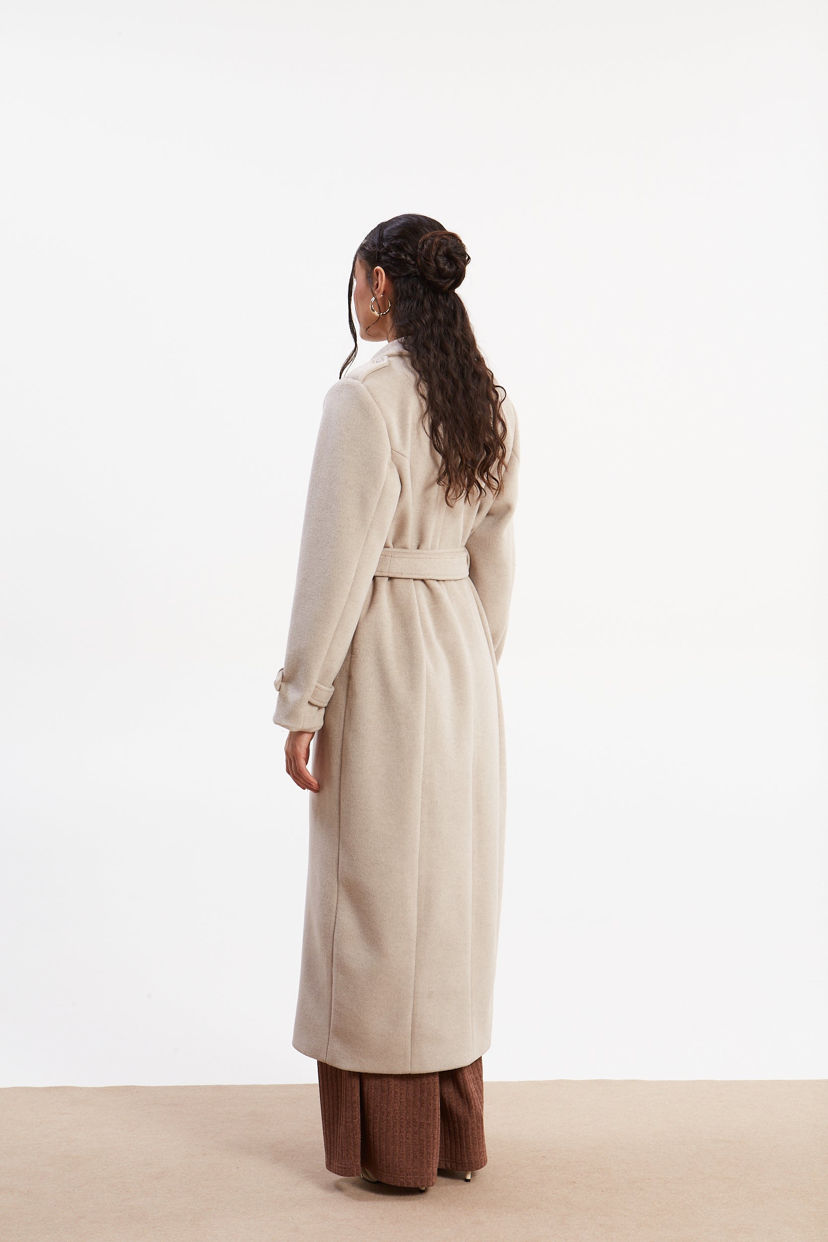 Rosa beige long coat