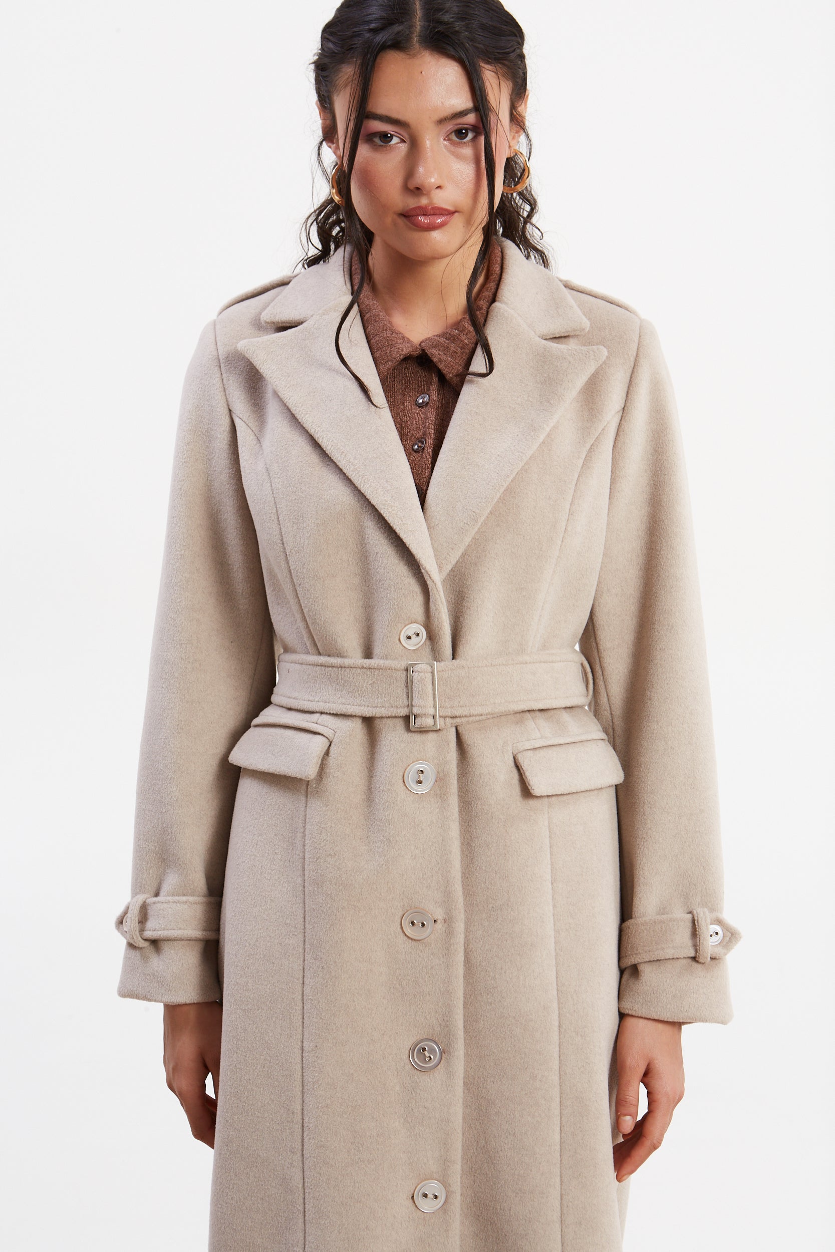 Rosa beige long coat