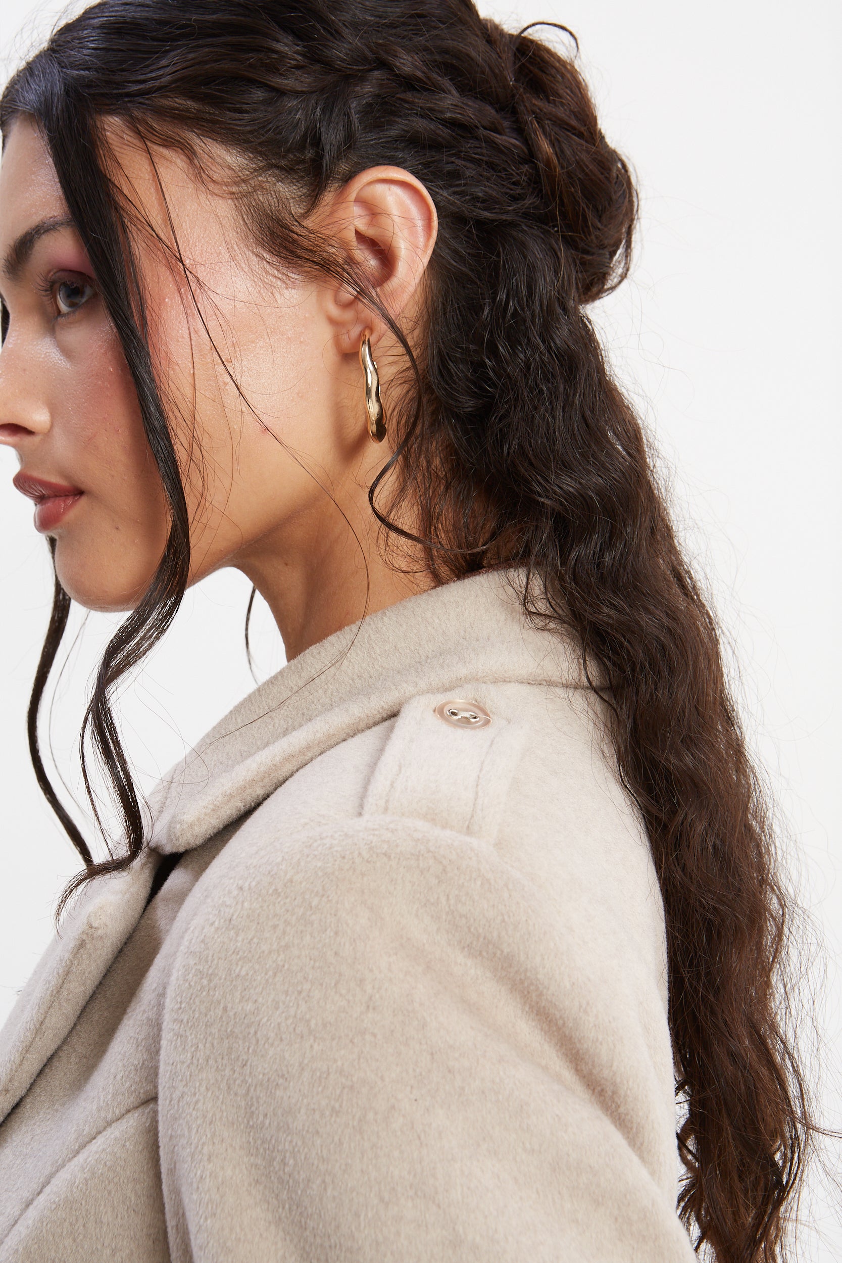 Rosa beige long coat