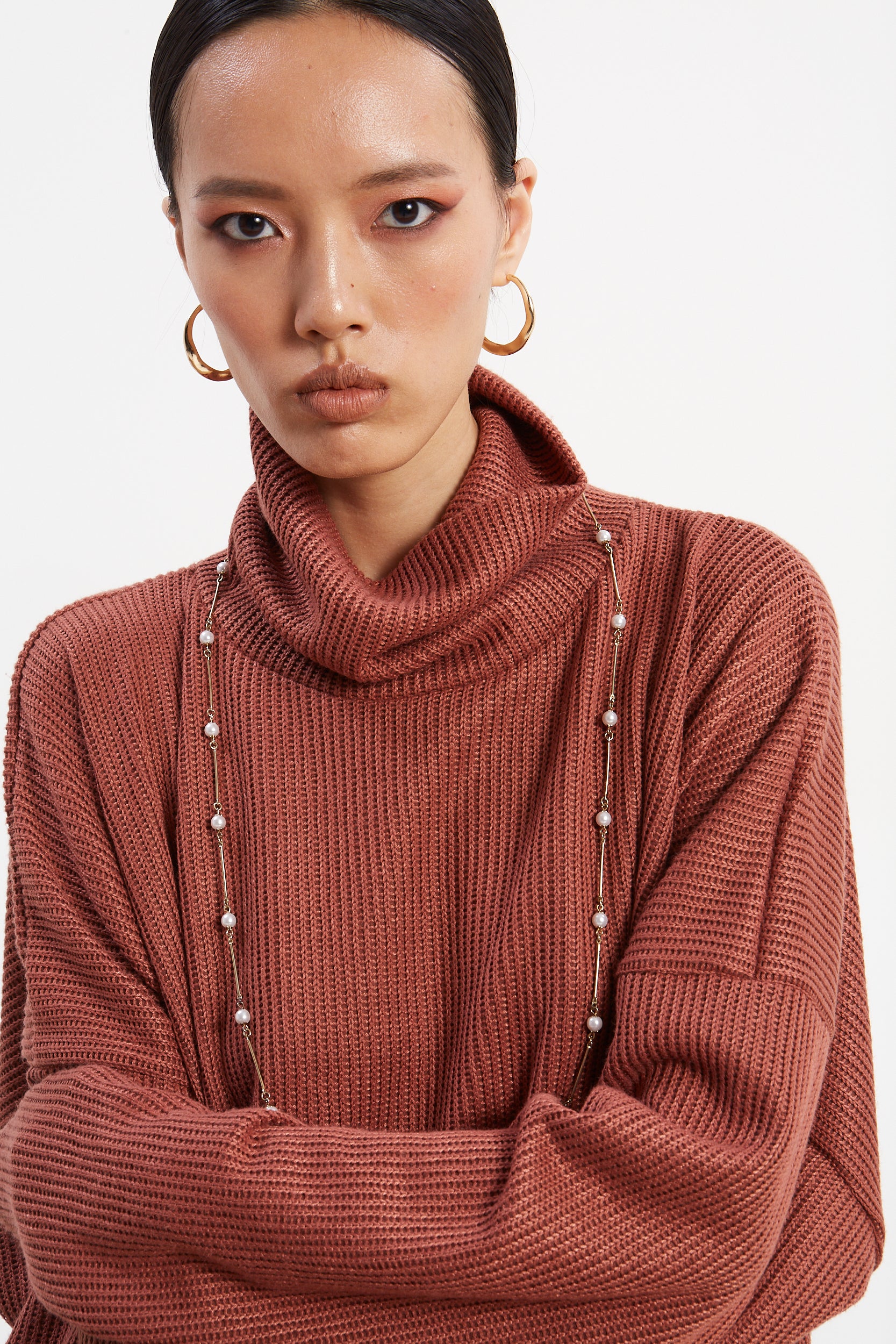 Dorothy dusty pink sweater