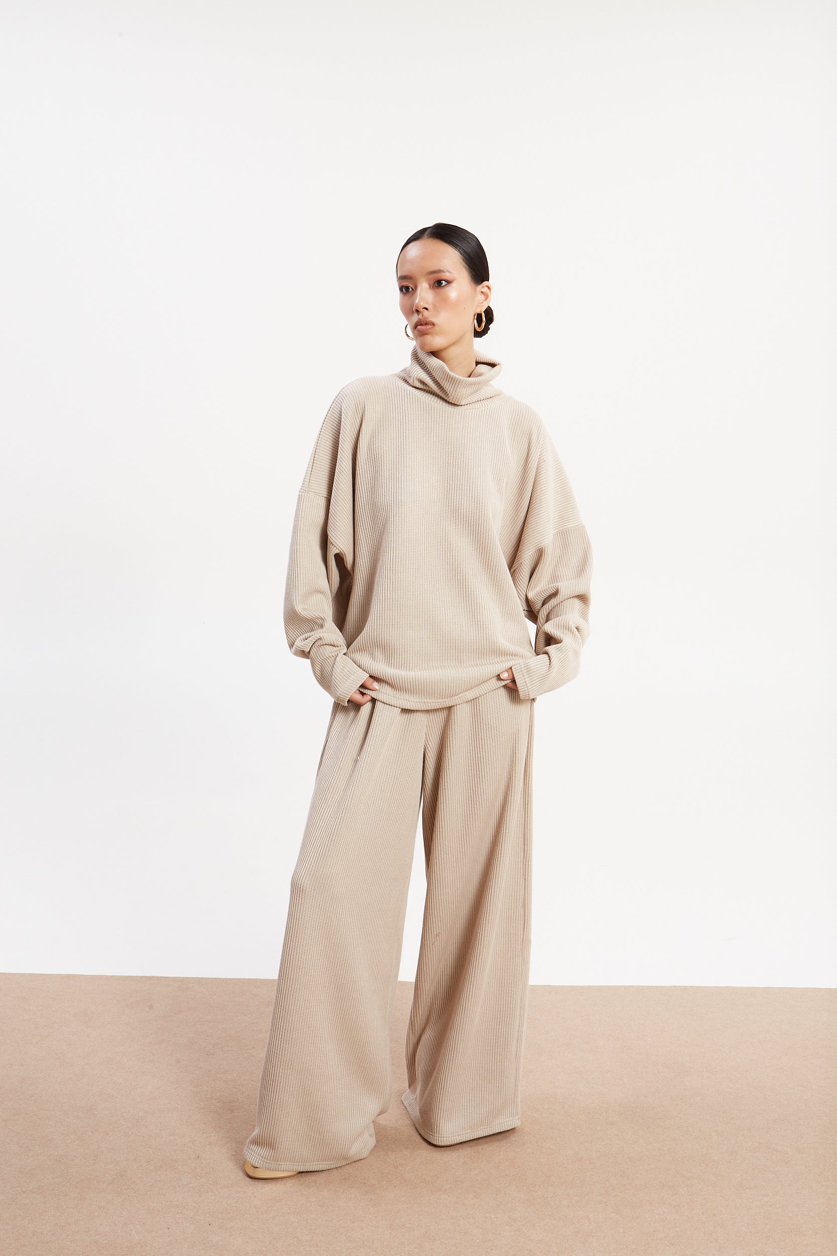 Dorothy knitted ecru pants