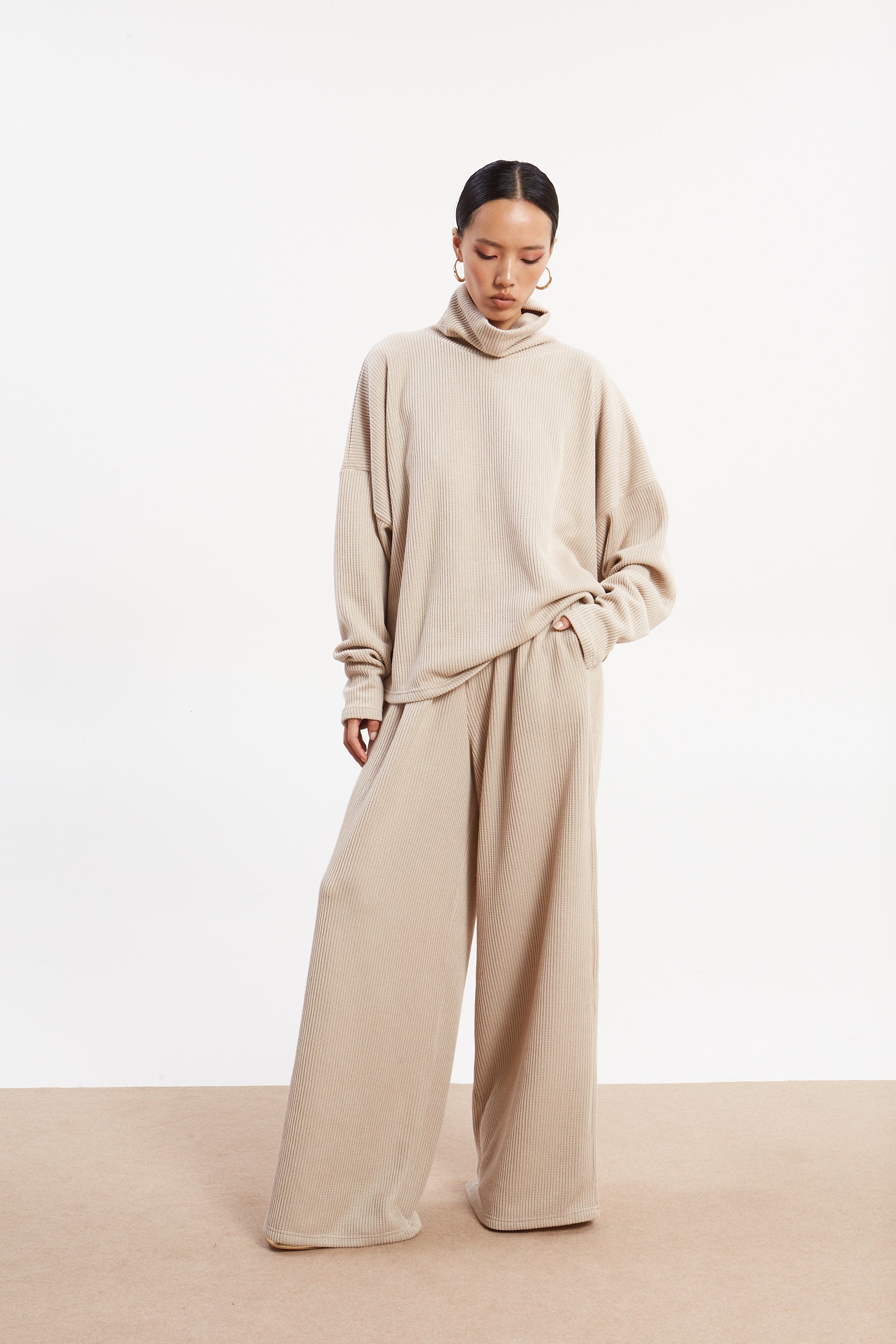 Dorothy knitted ecru pants