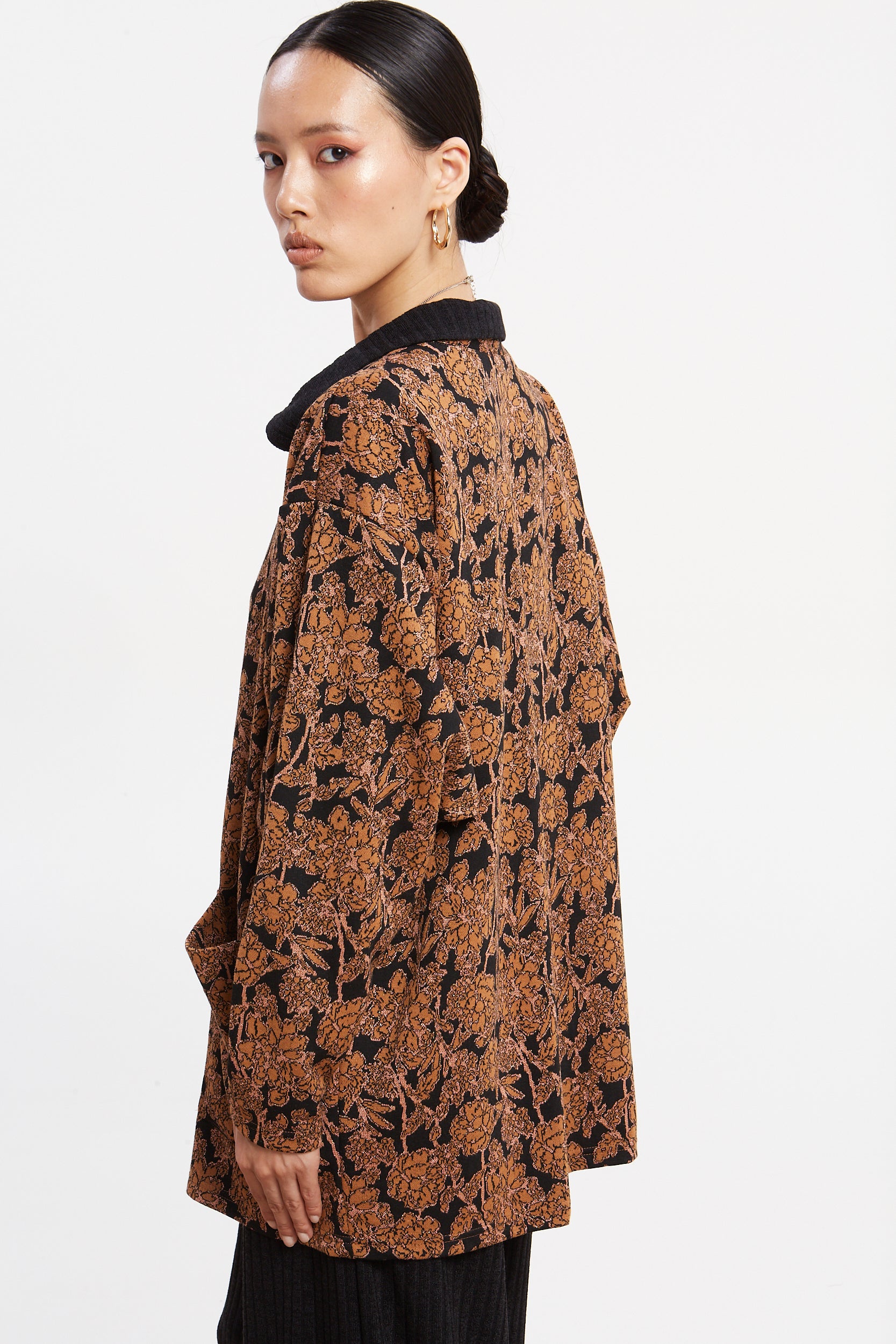 Maeve floral brown cardigan