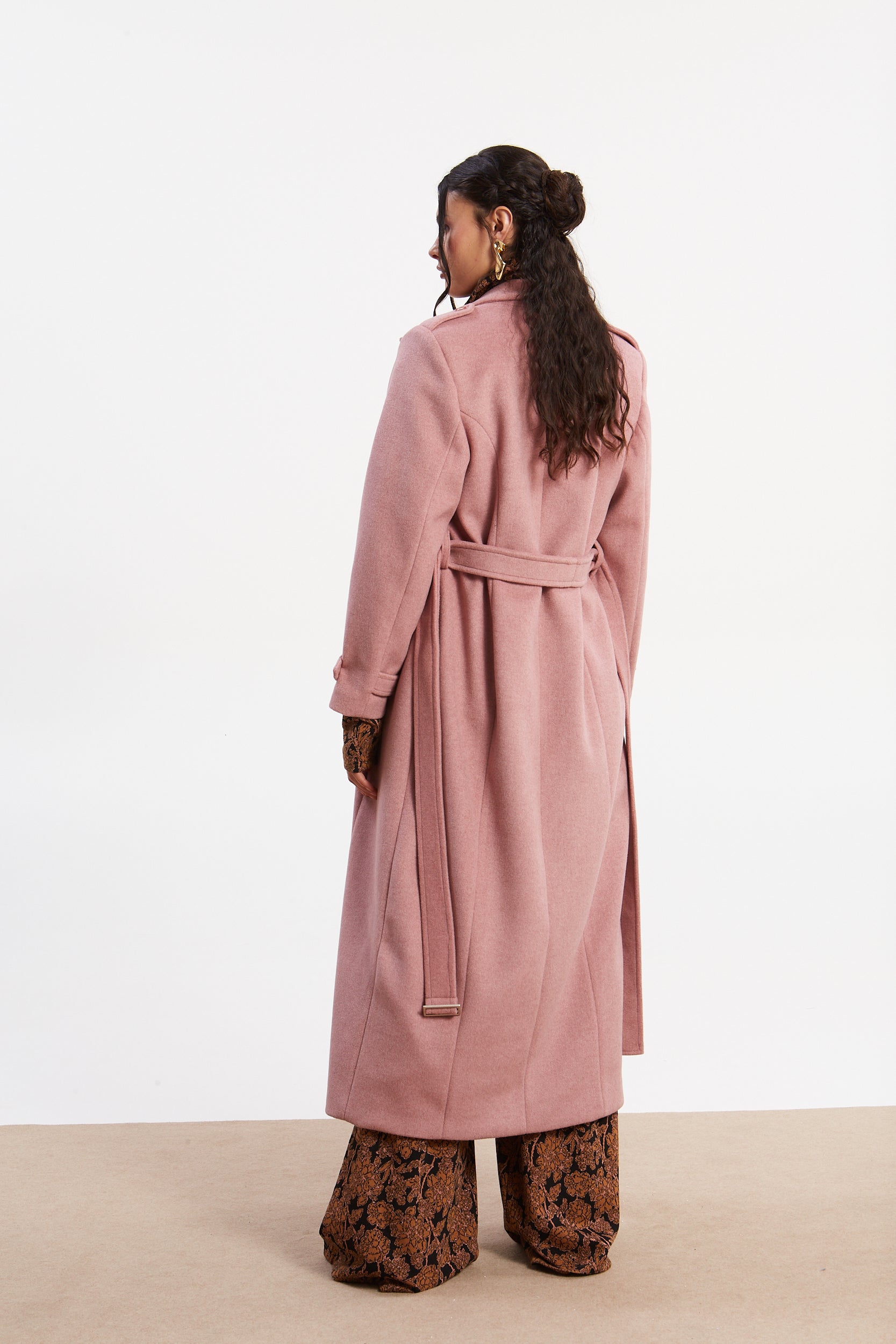 Rosa pink long coat