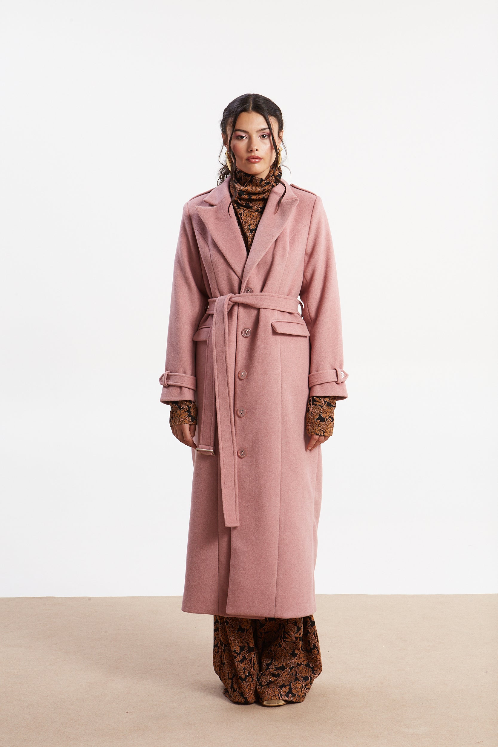 Rosa pink long coat