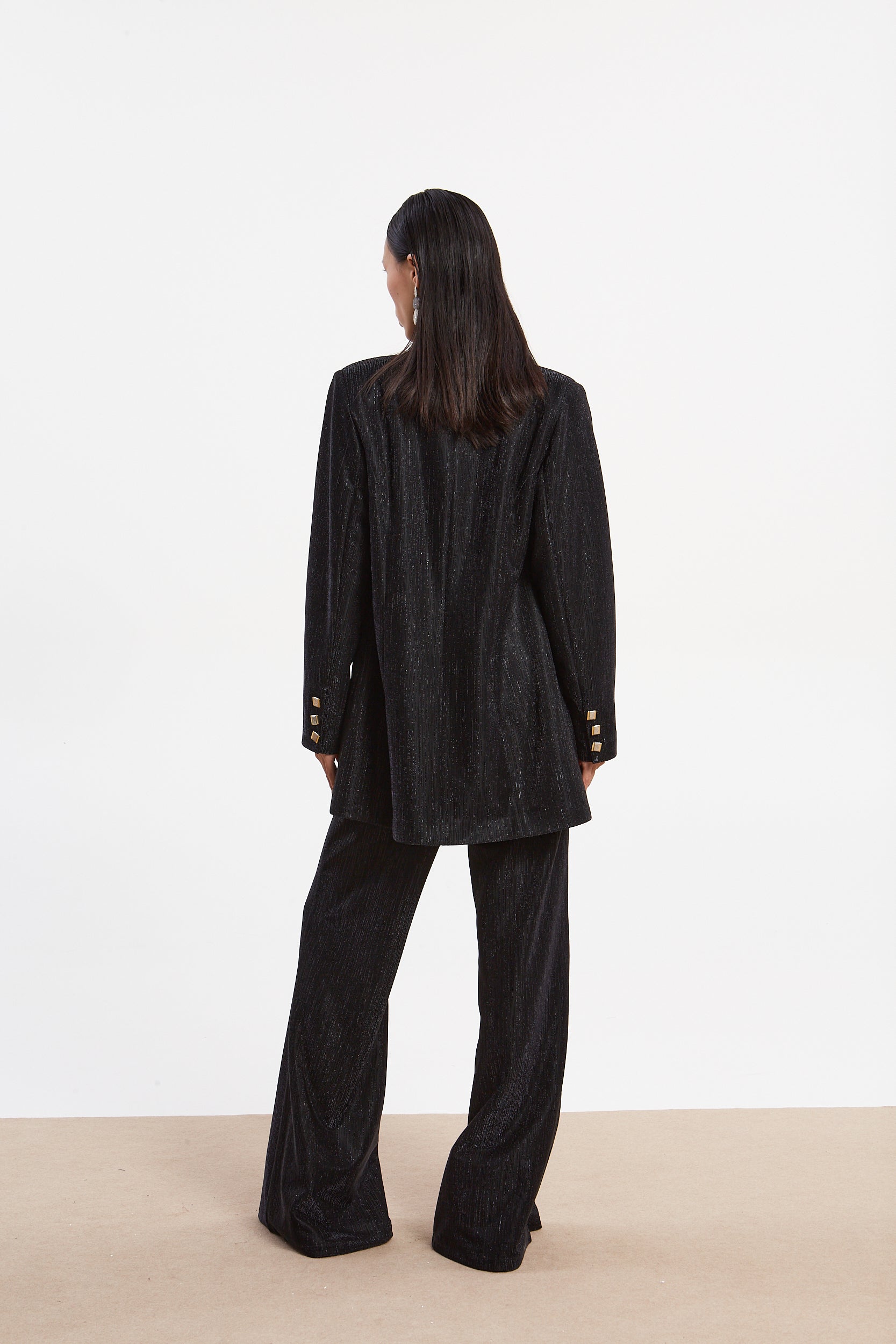 Gloria lurex  black blazer