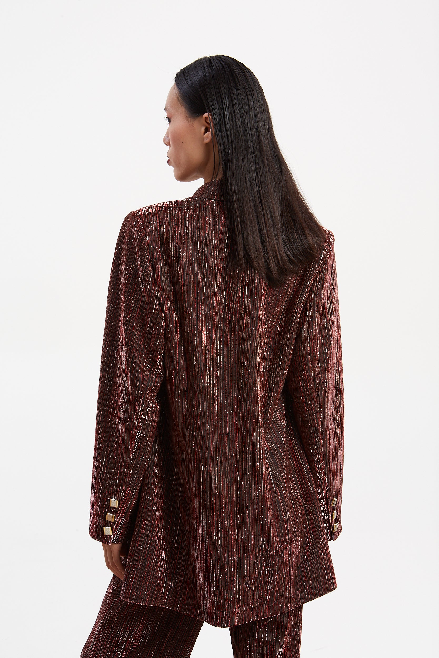 Gloria lurex red blazer