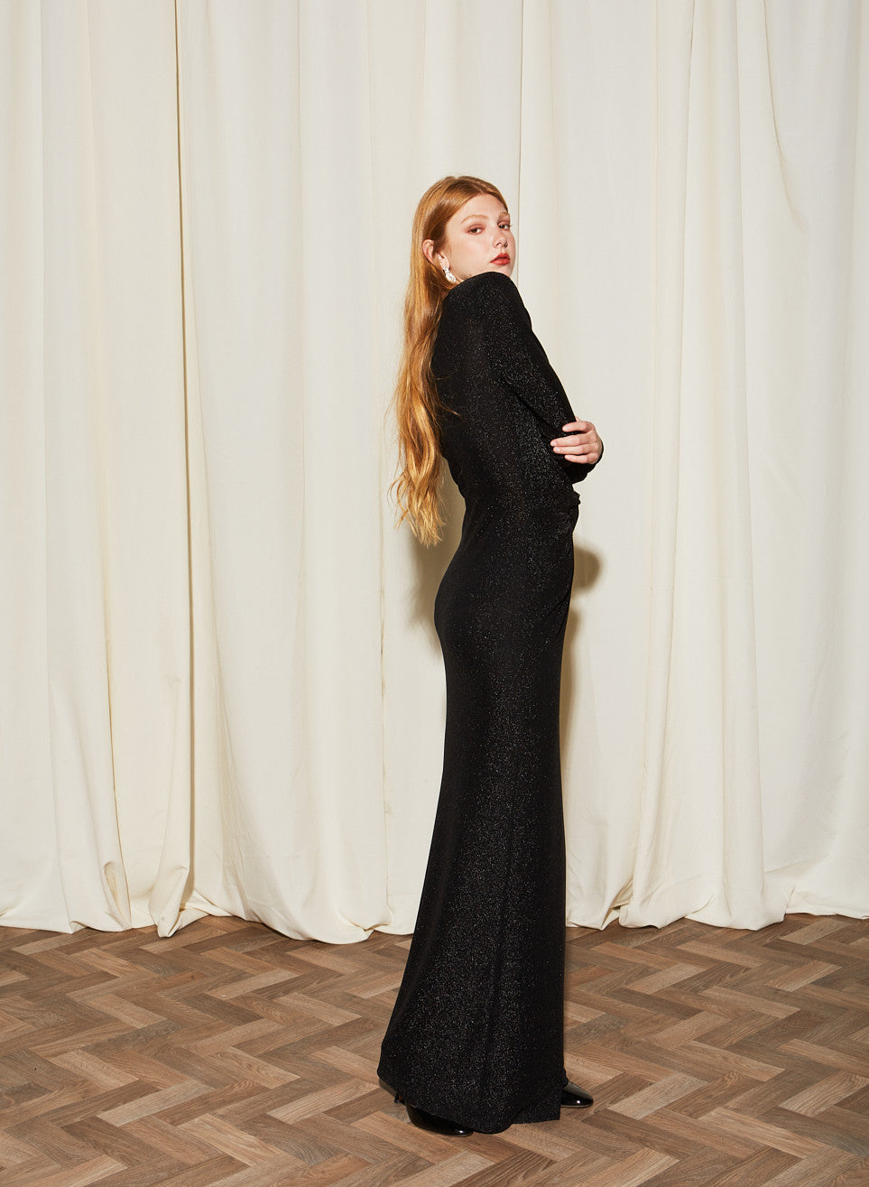 Gabrielle maxi black dress