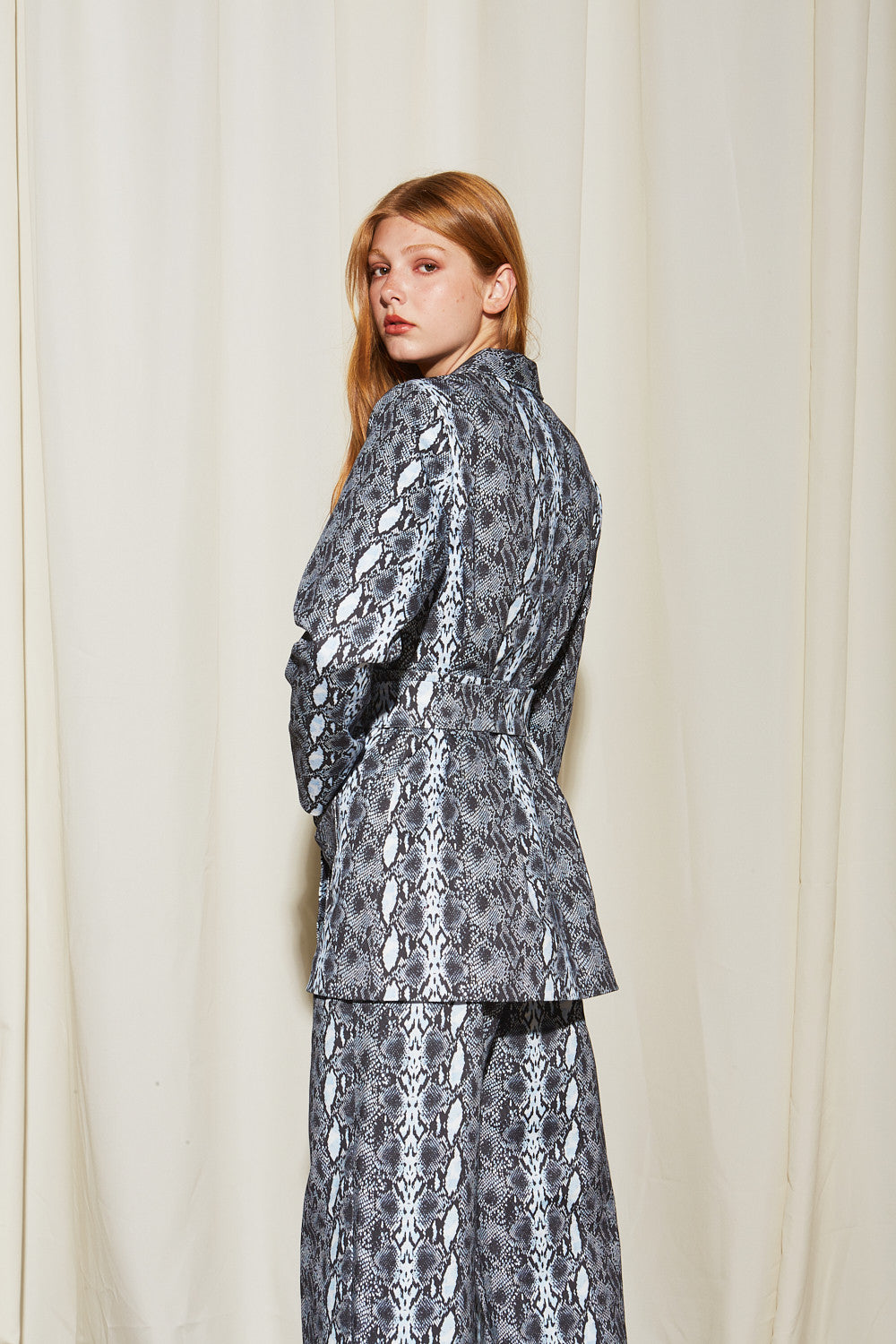 Alina cotton printed blazer