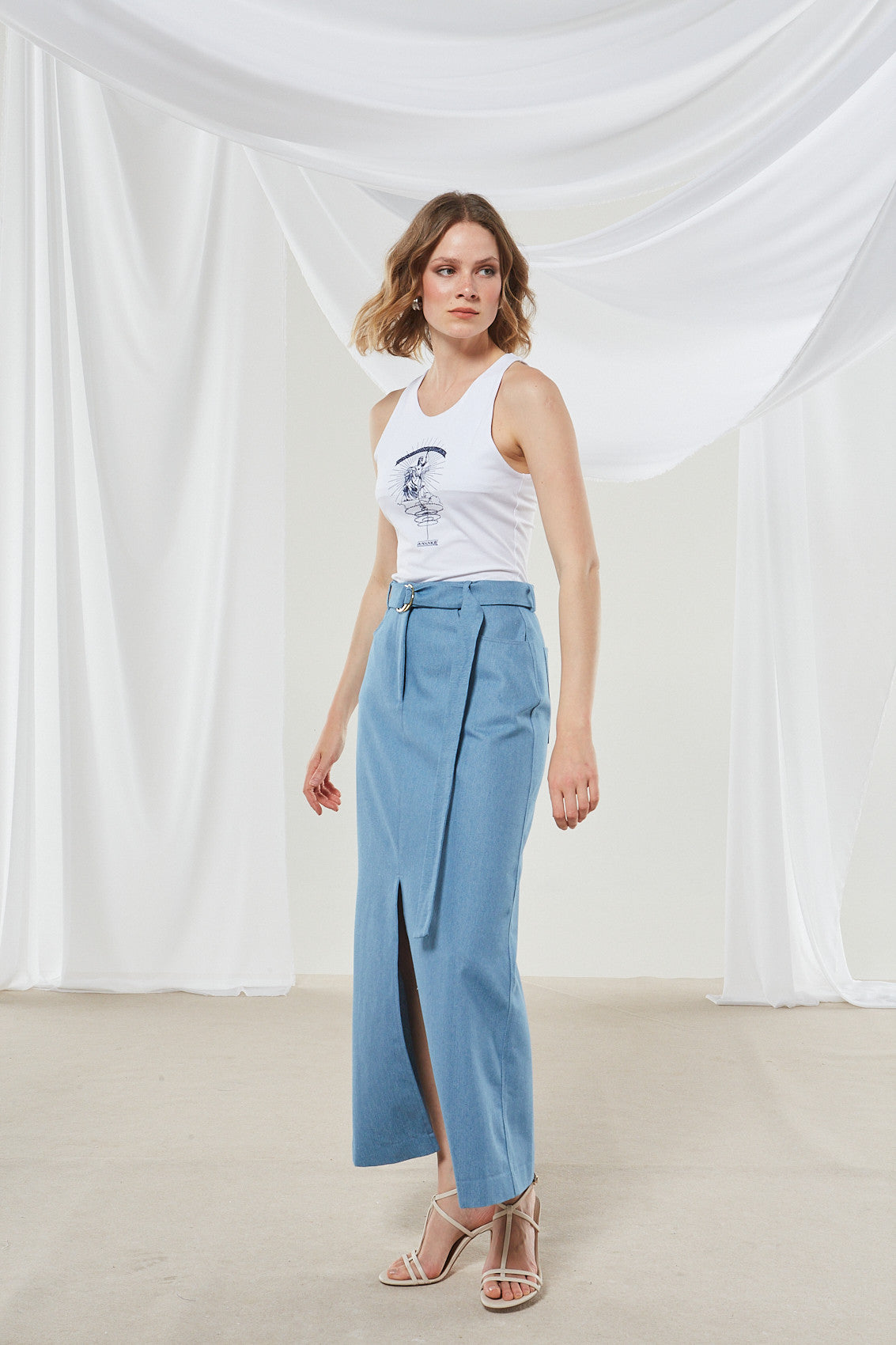 Cassia denim skirt