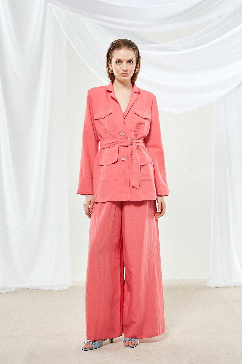 Senna coral pink blazer