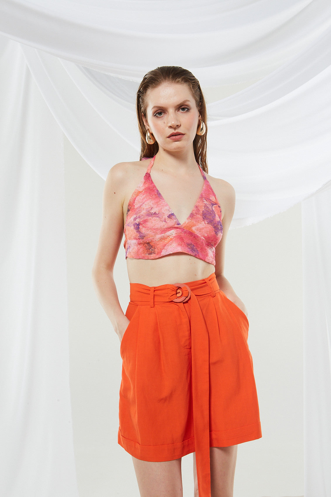 Ivy coral red shorts