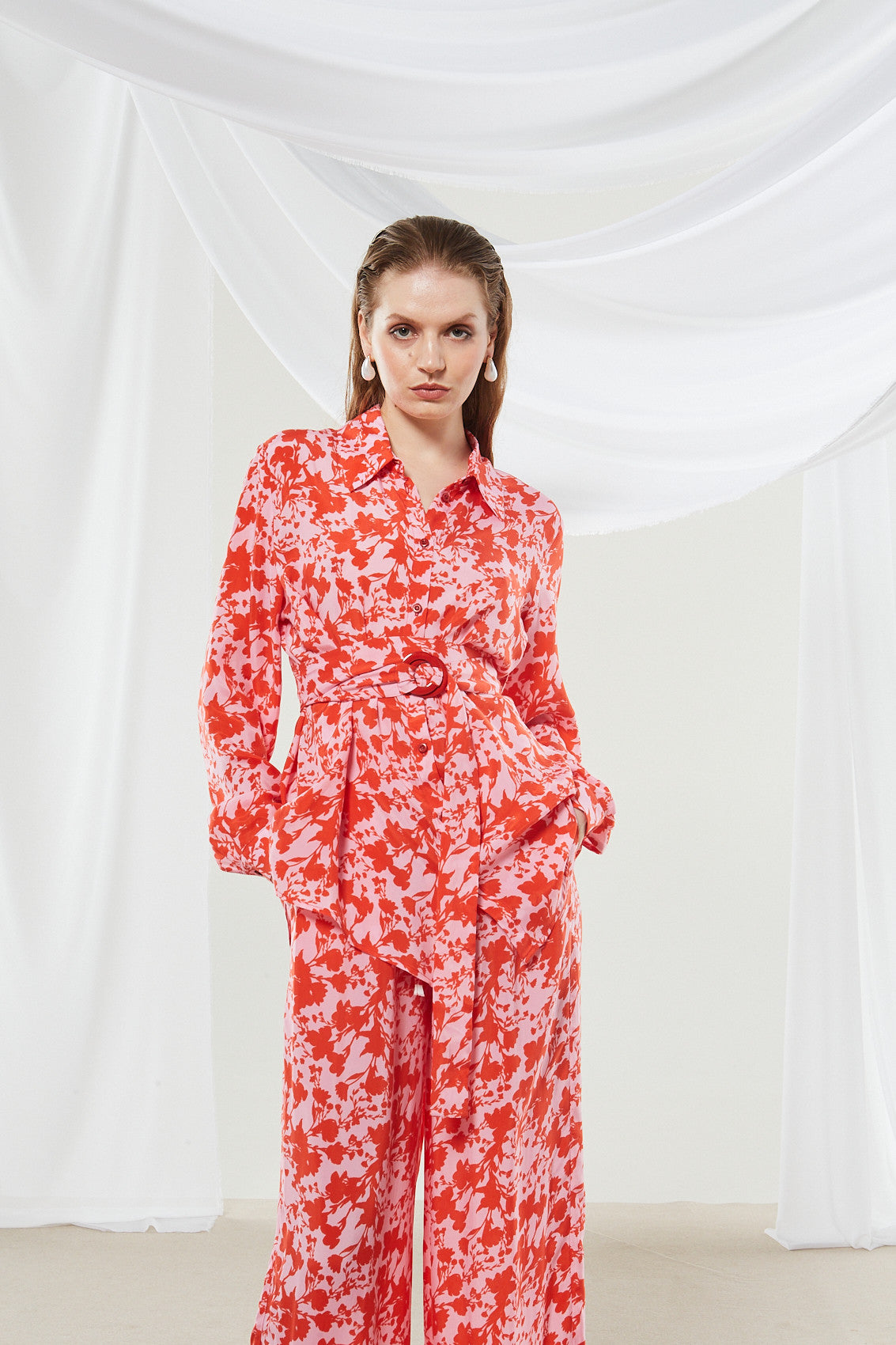Dahlia cupro printed shirt