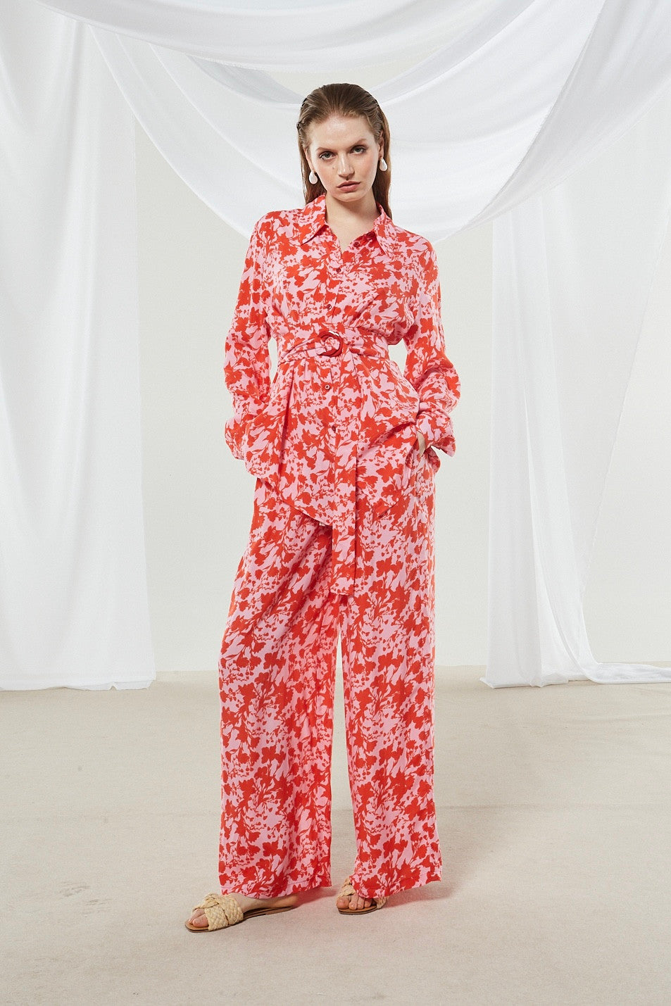 Dahlia cupro printed shirt