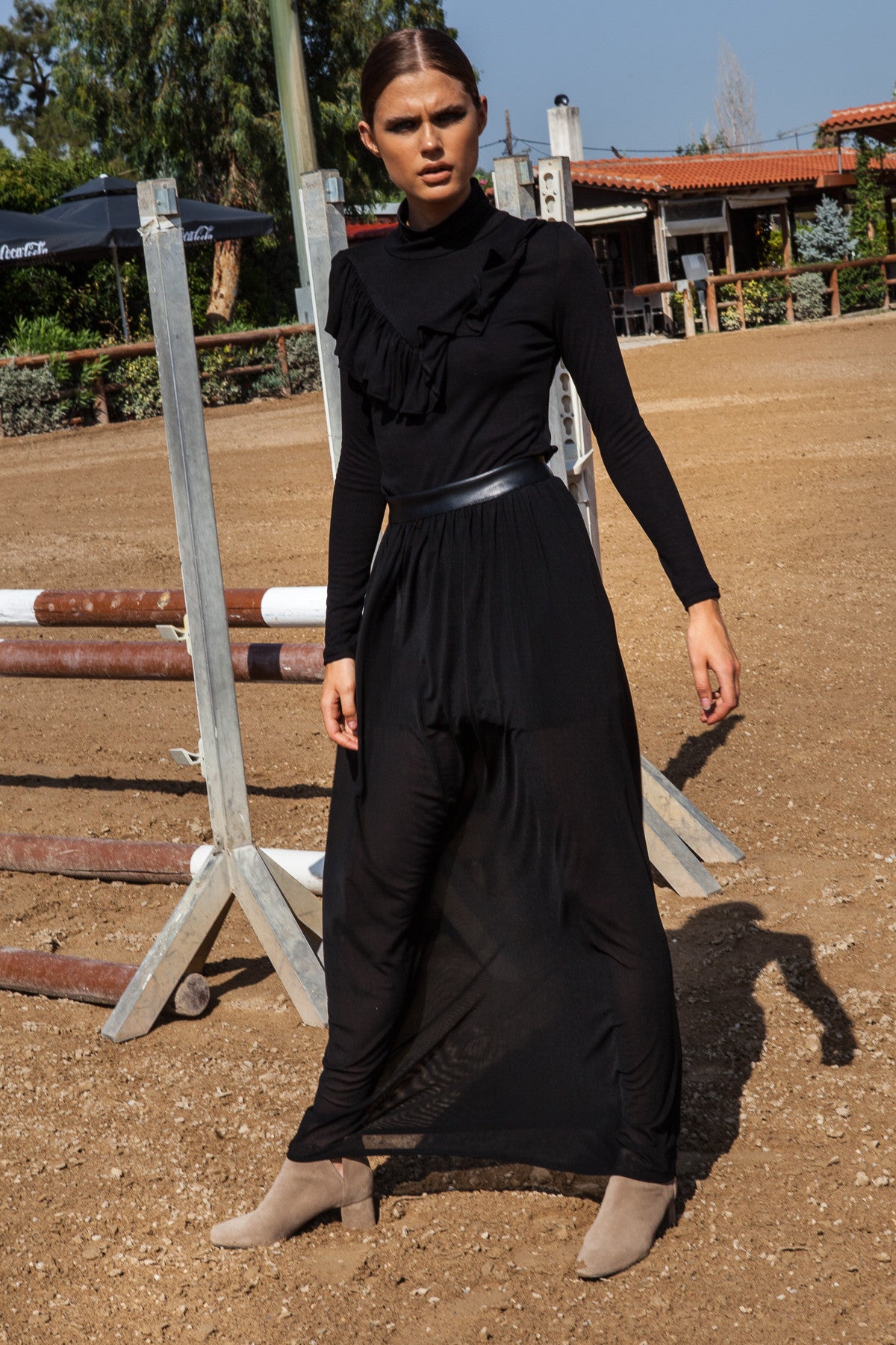 Antoinette ruffled long top