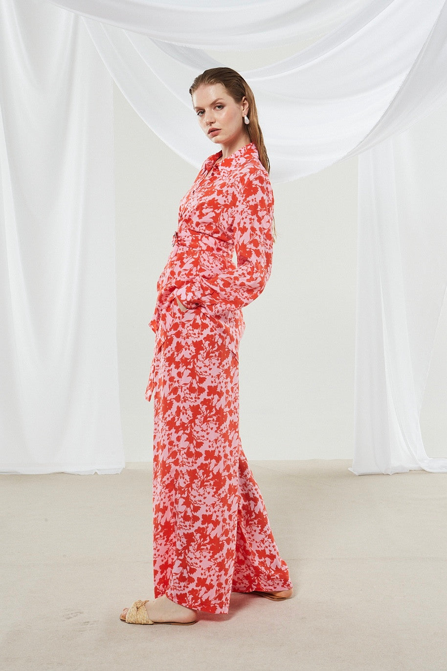 Dahlia cupro printed shirt