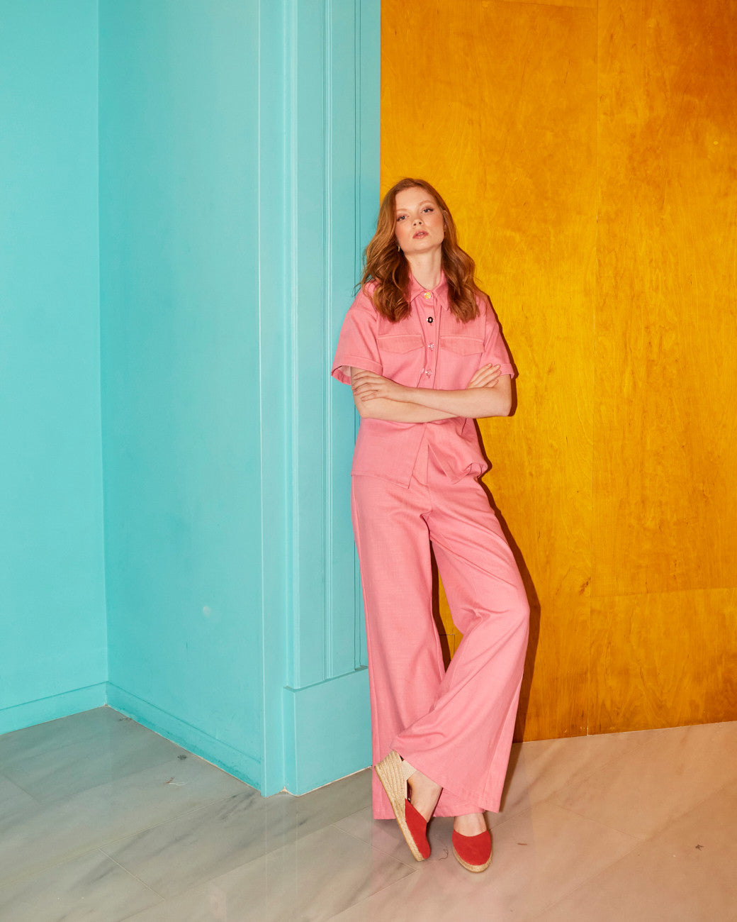 Zoe flare pink jeans