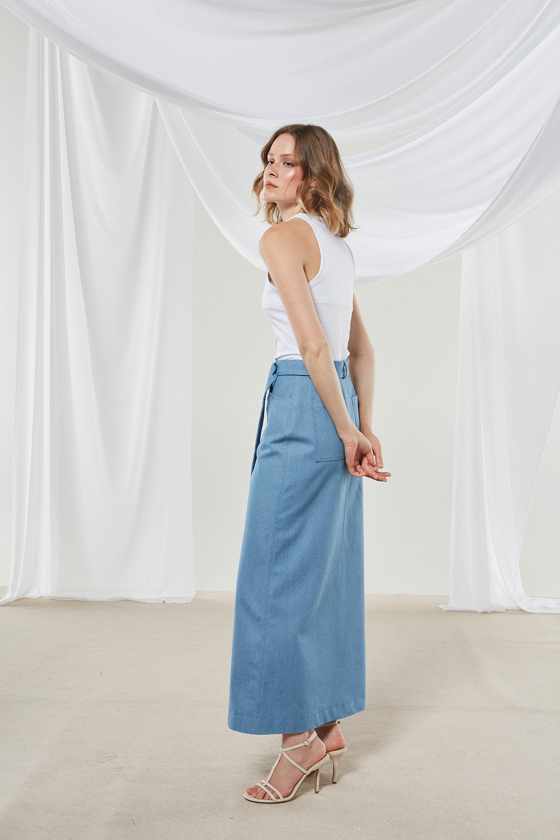 Cassia denim skirt
