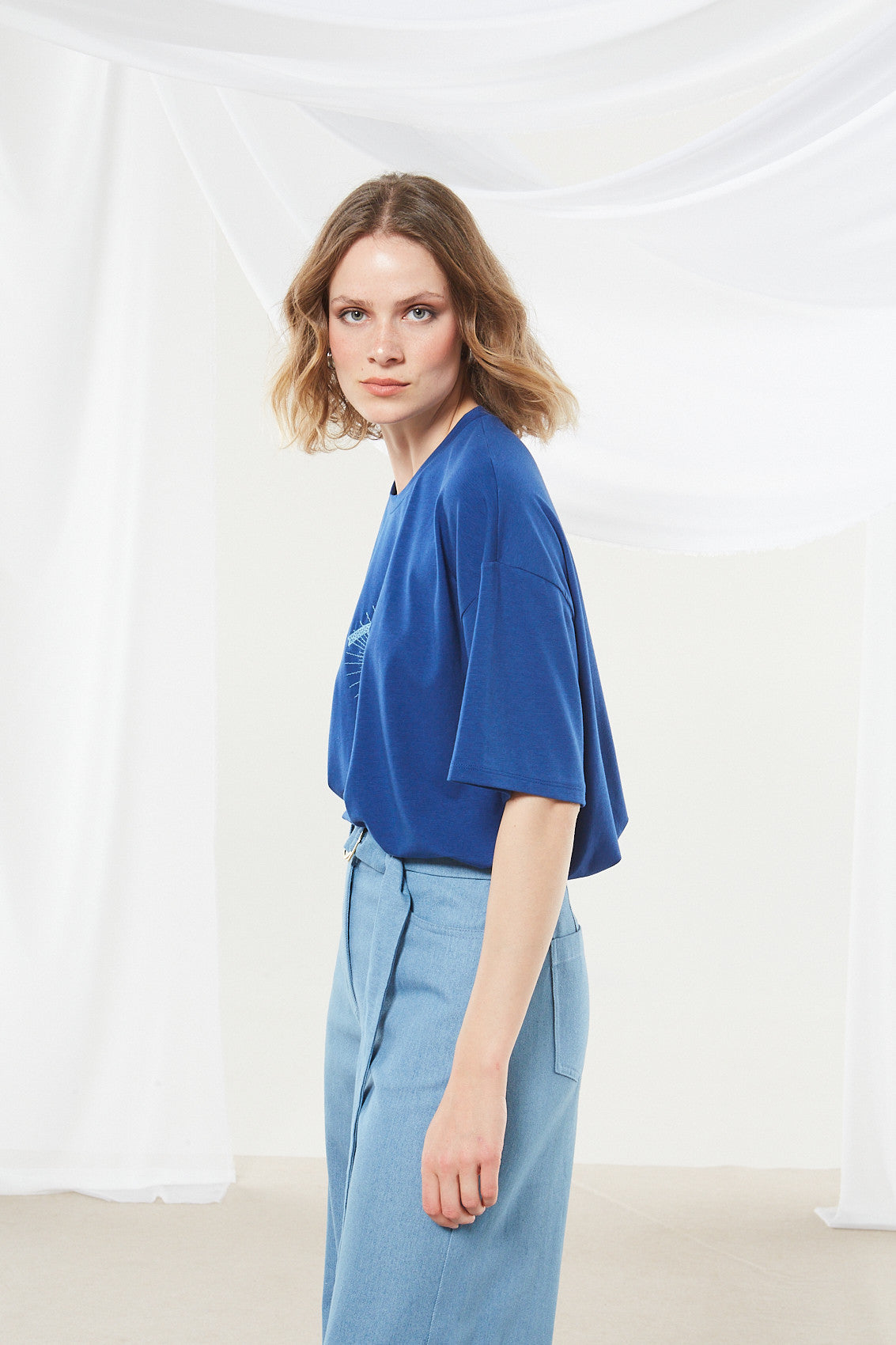 Ananke goddess blue t-shirt