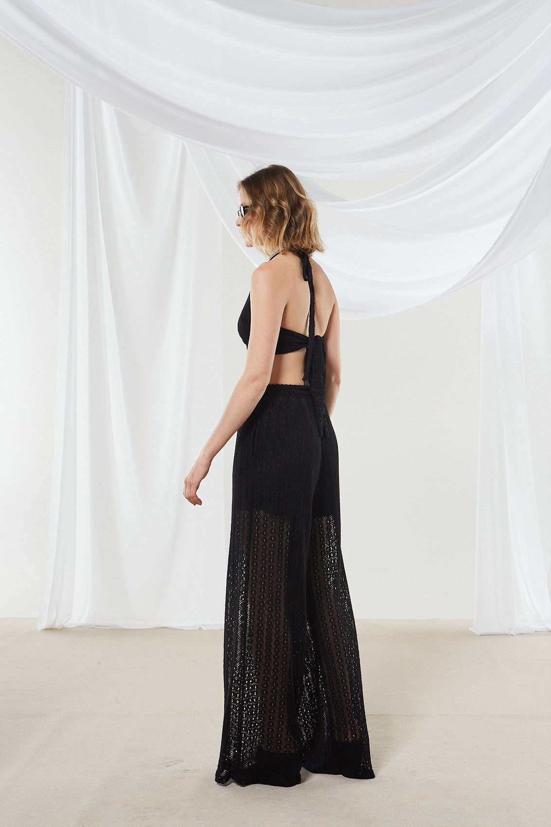 Lotus knitted black pants