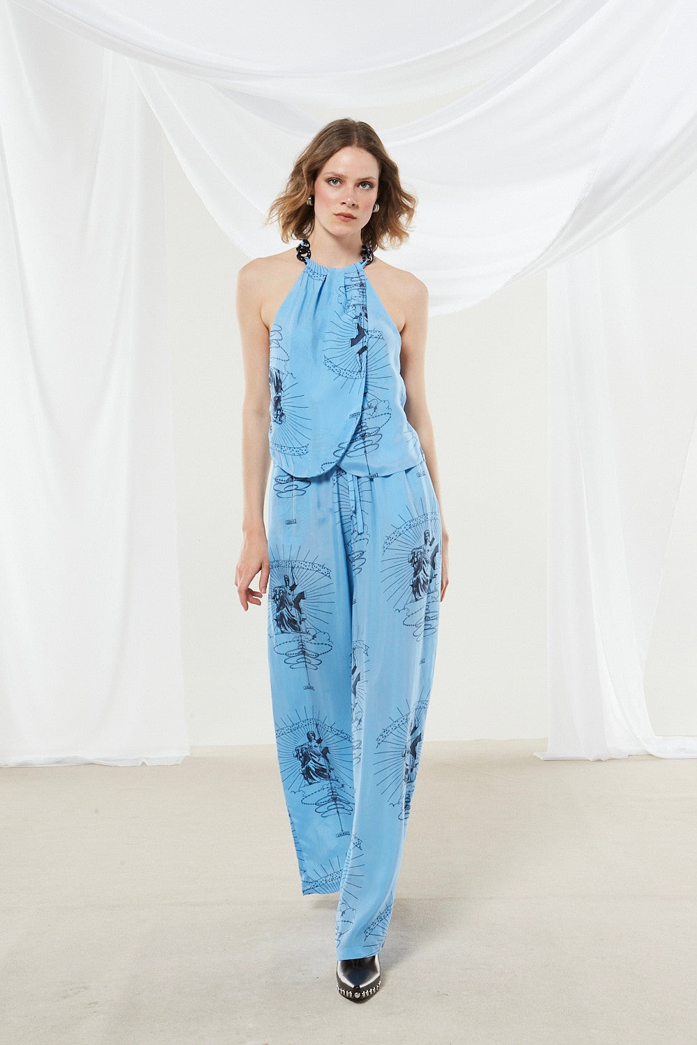 Ananke cupro printed pants