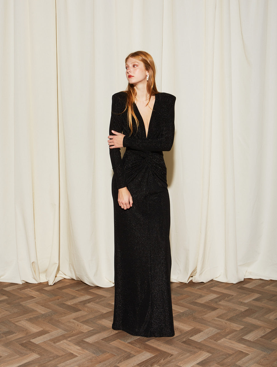 Gabrielle maxi black dress