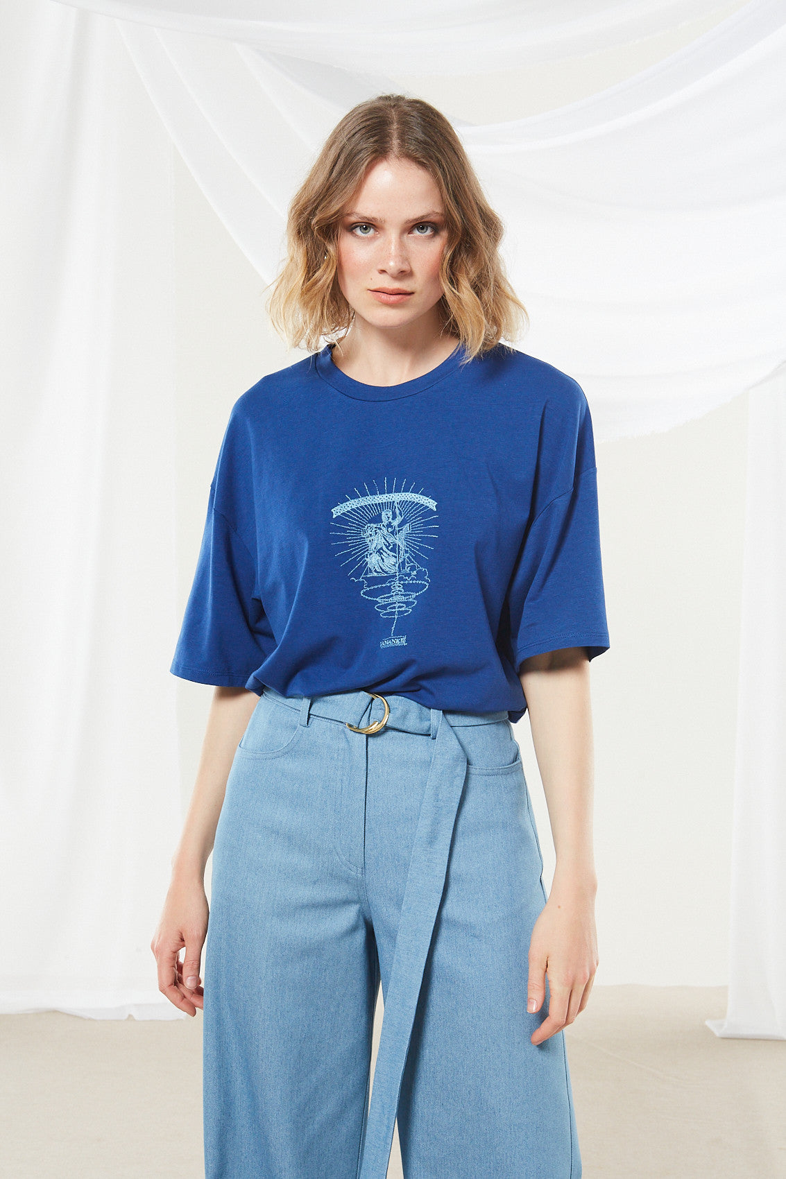 Ananke goddess blue t-shirt