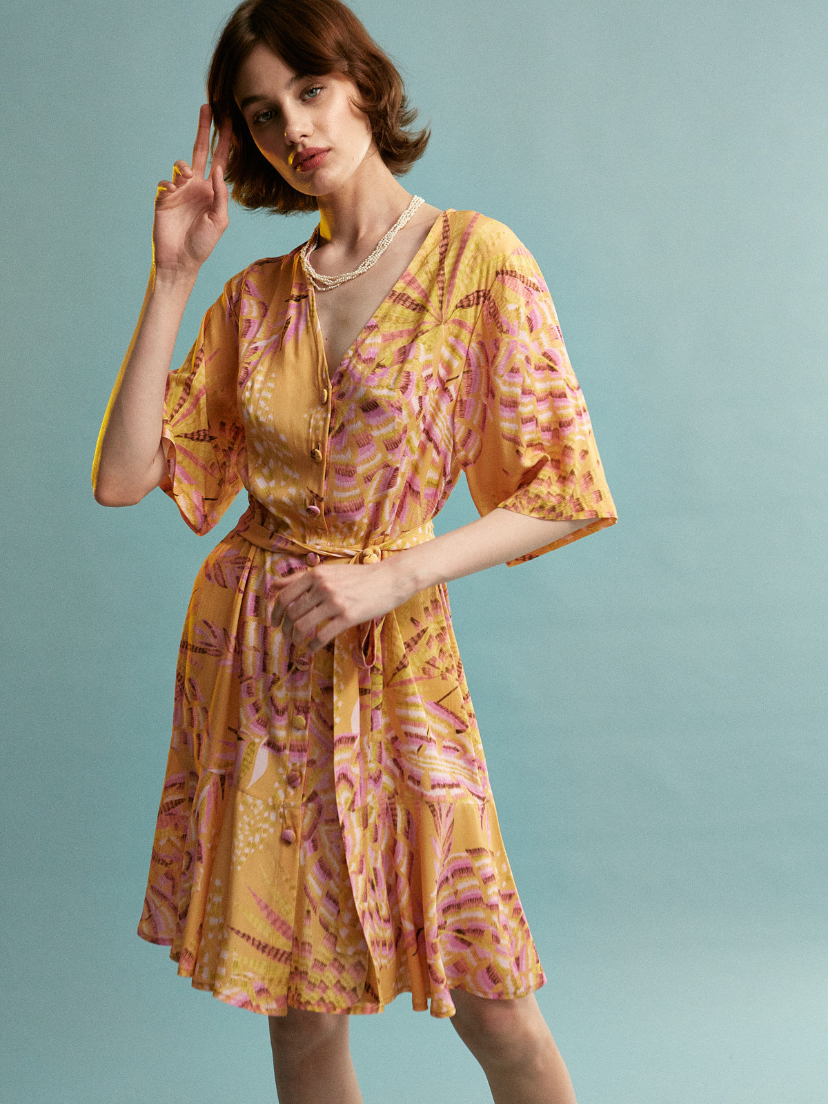 Nora viscose mini dress