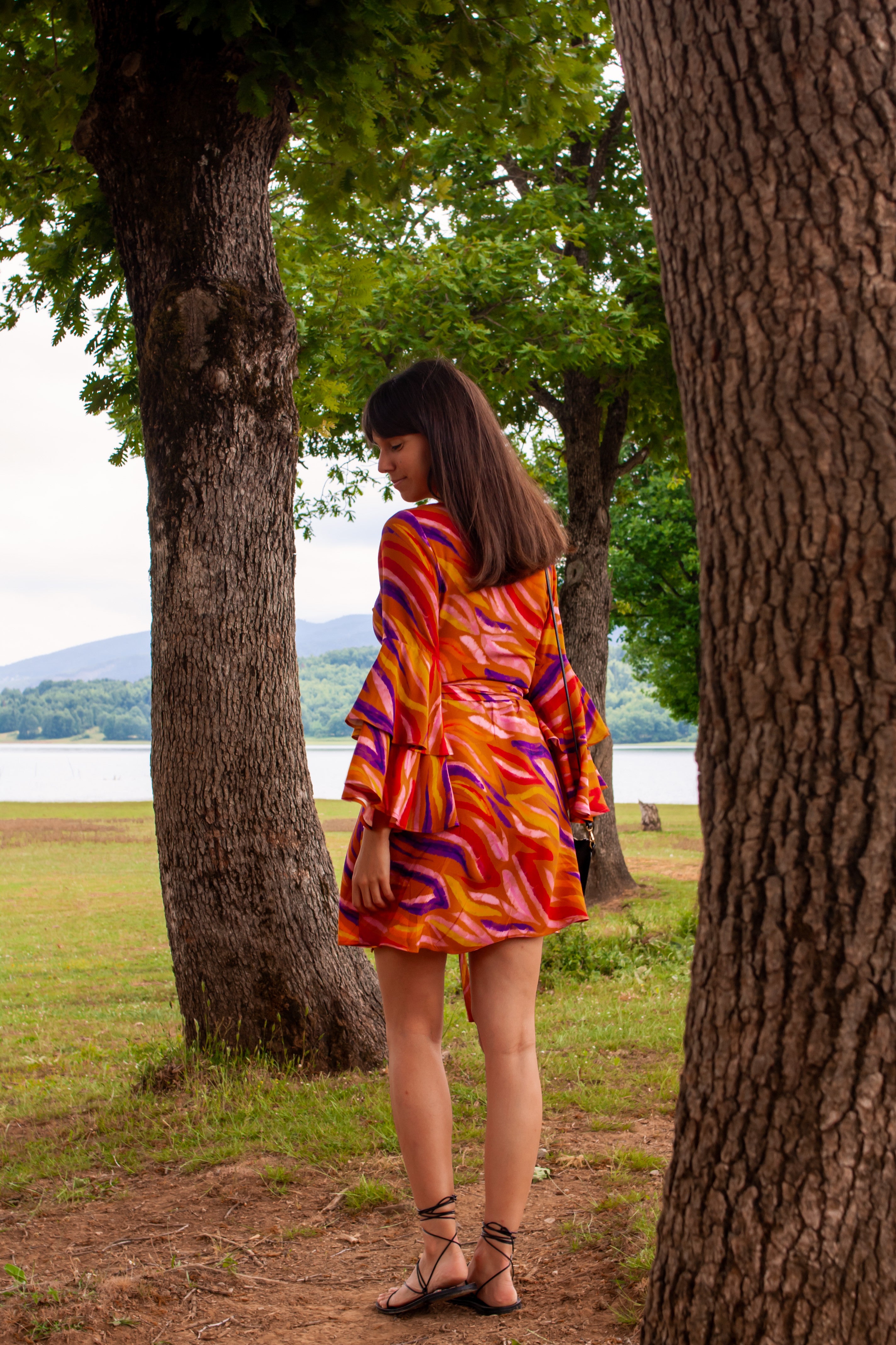 Deborah viscose wrap dress