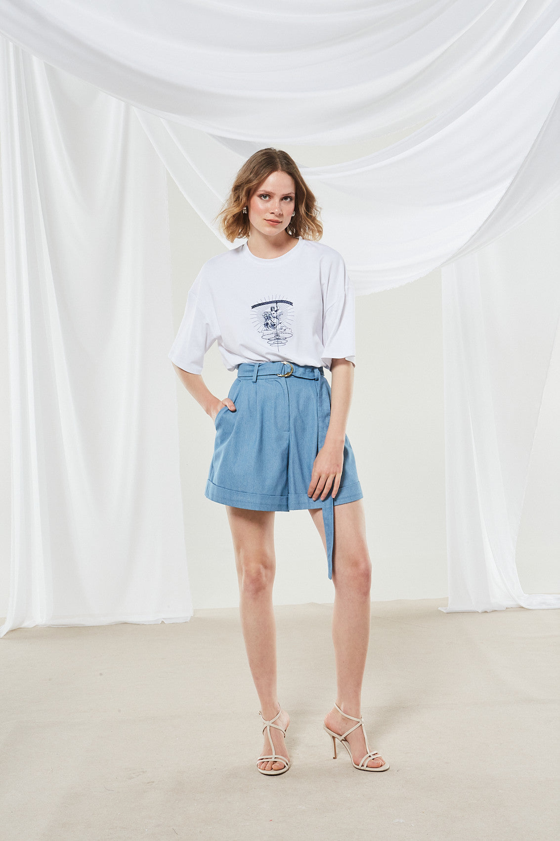 Cassia denim shorts