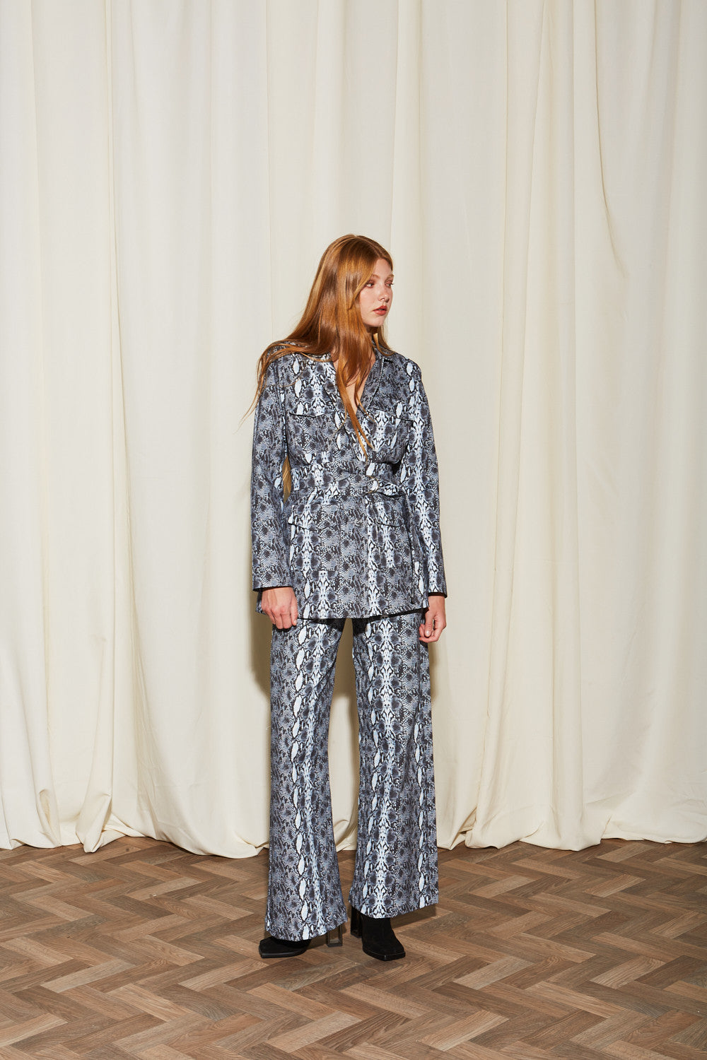 Alina cotton printed blazer