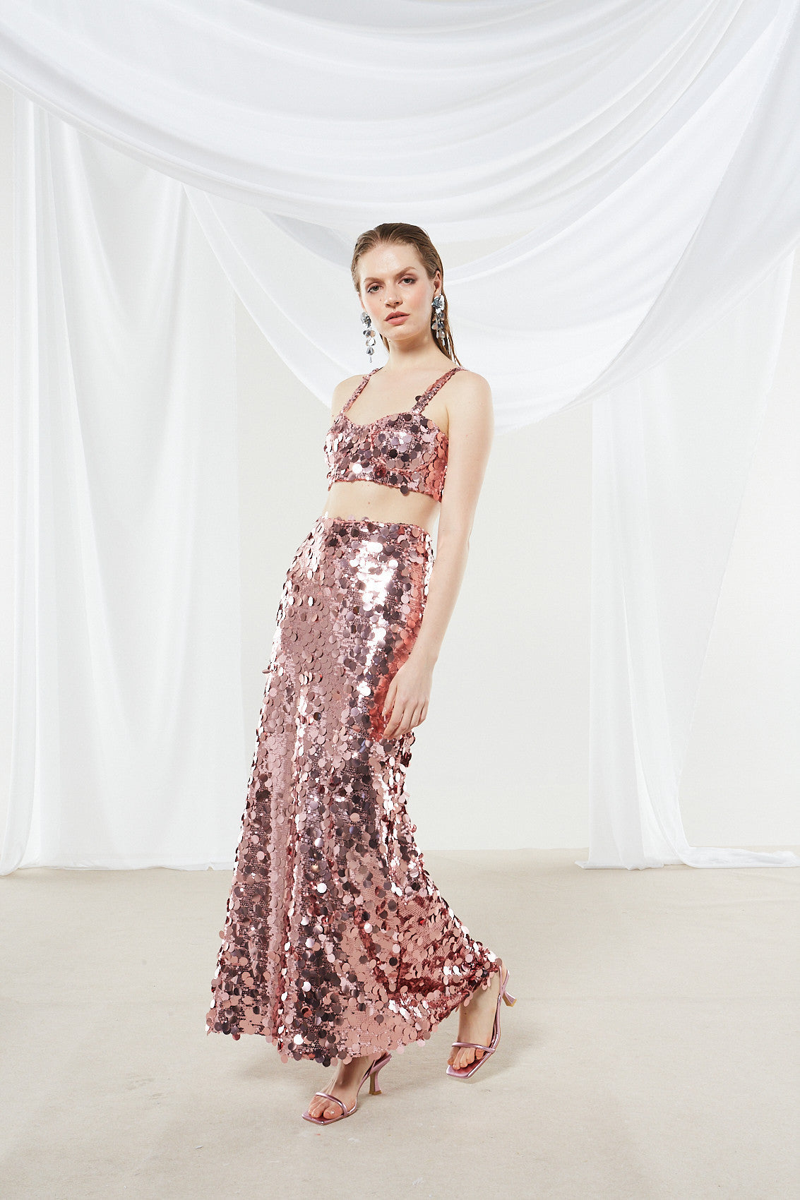 Magnolia sequin pink top