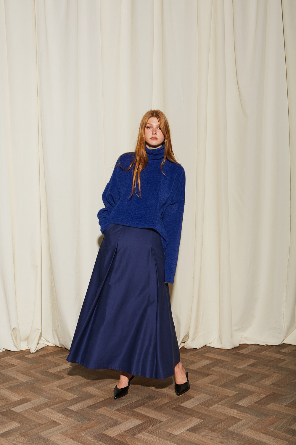 Della tencel blue skirt