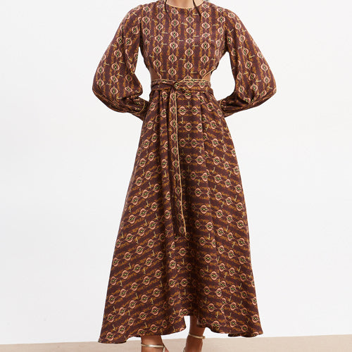 Jade tencel cut out dress